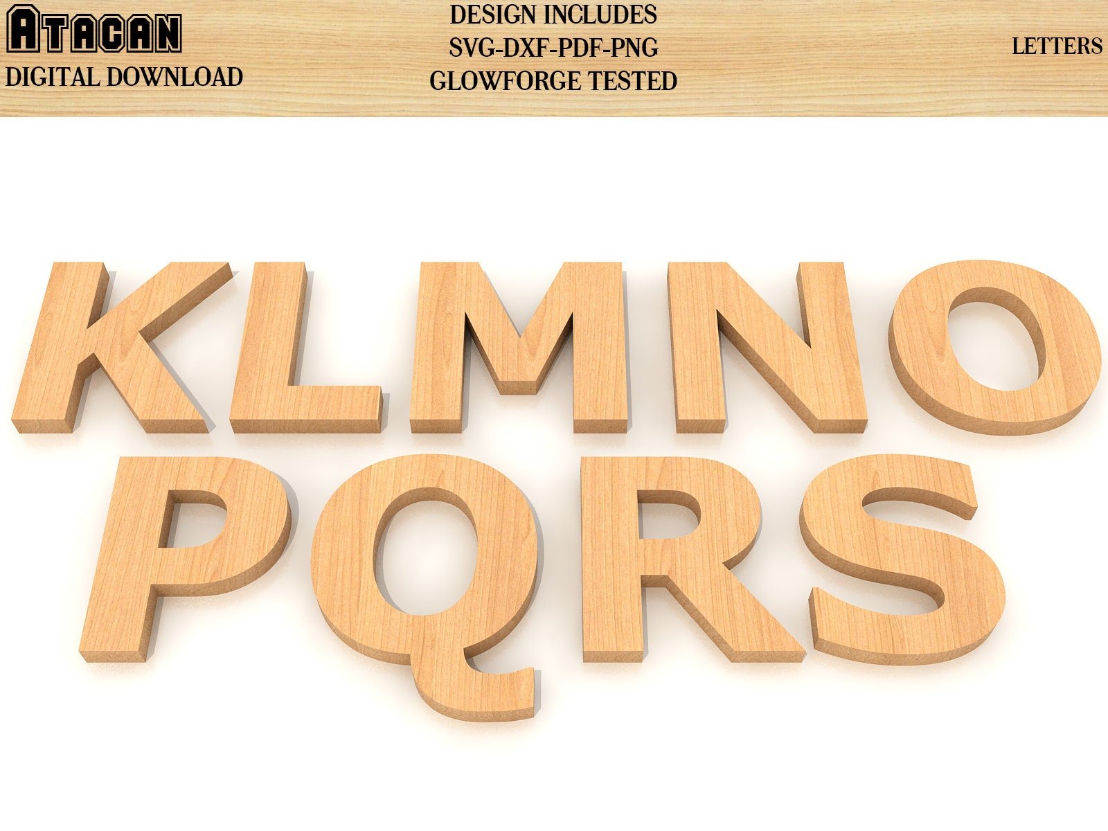Alphabet GIMP Font Letters SVG Laser Cut files / Home Letters / glowforge files 103