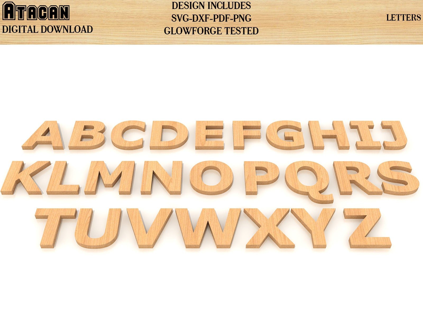 Alphabet GIMP Font Letters SVG Laser Cut files / Home Letters / glowforge files 103