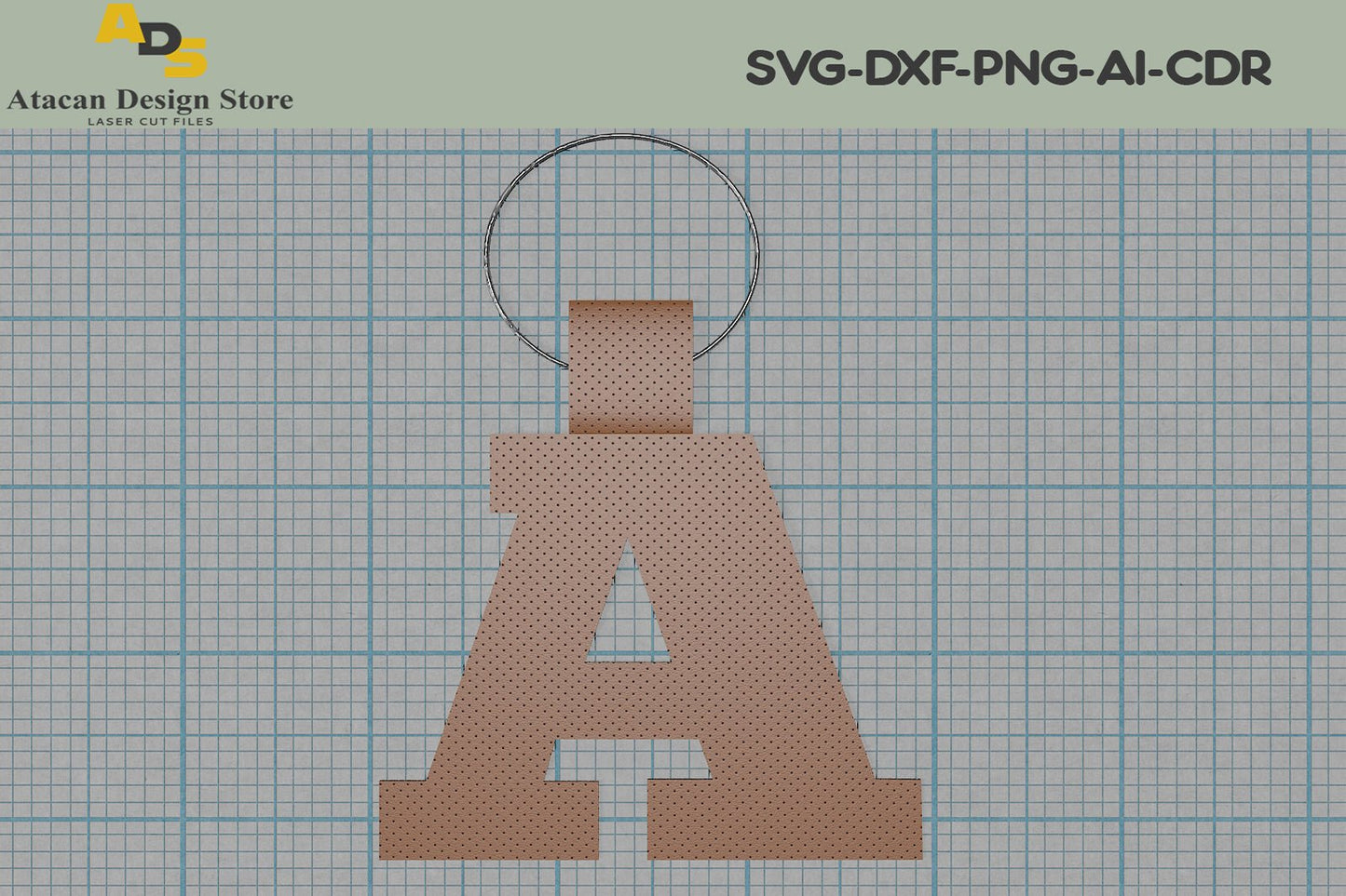 Alphabet Key Fob Svg, All Letter Bag Tag Fob Template, Faux Leather Keychain, Key Ring cut file, Alphabet Keychain template SVG DXF Ai 311