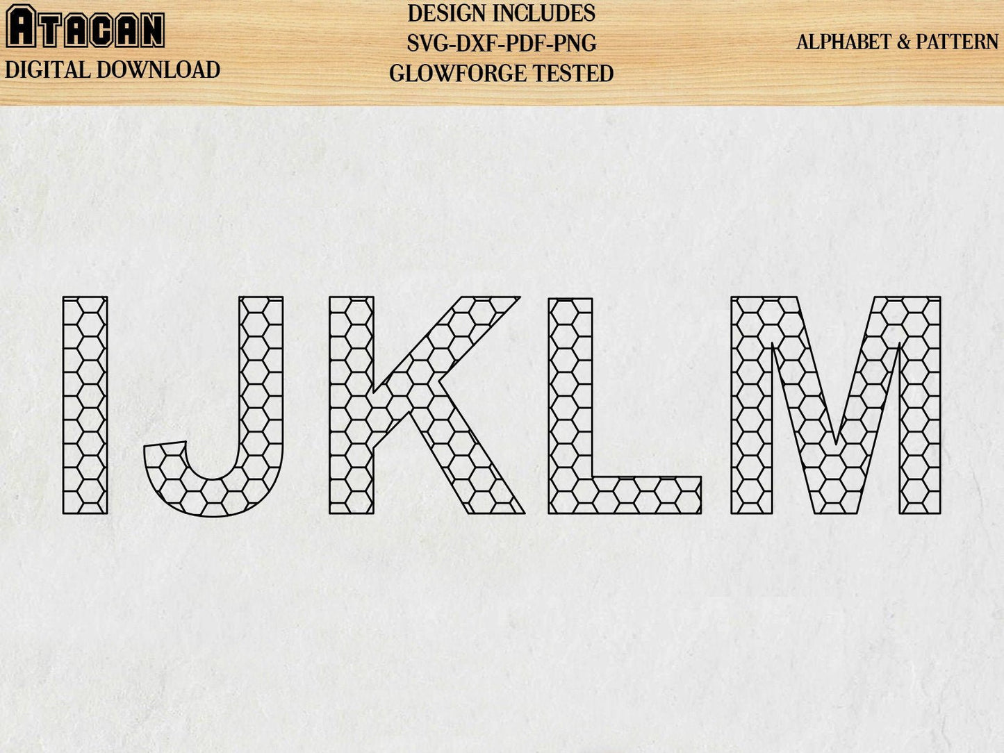 Alphabet Regular Font Wooden Letters / SVG Laser Cut files 093