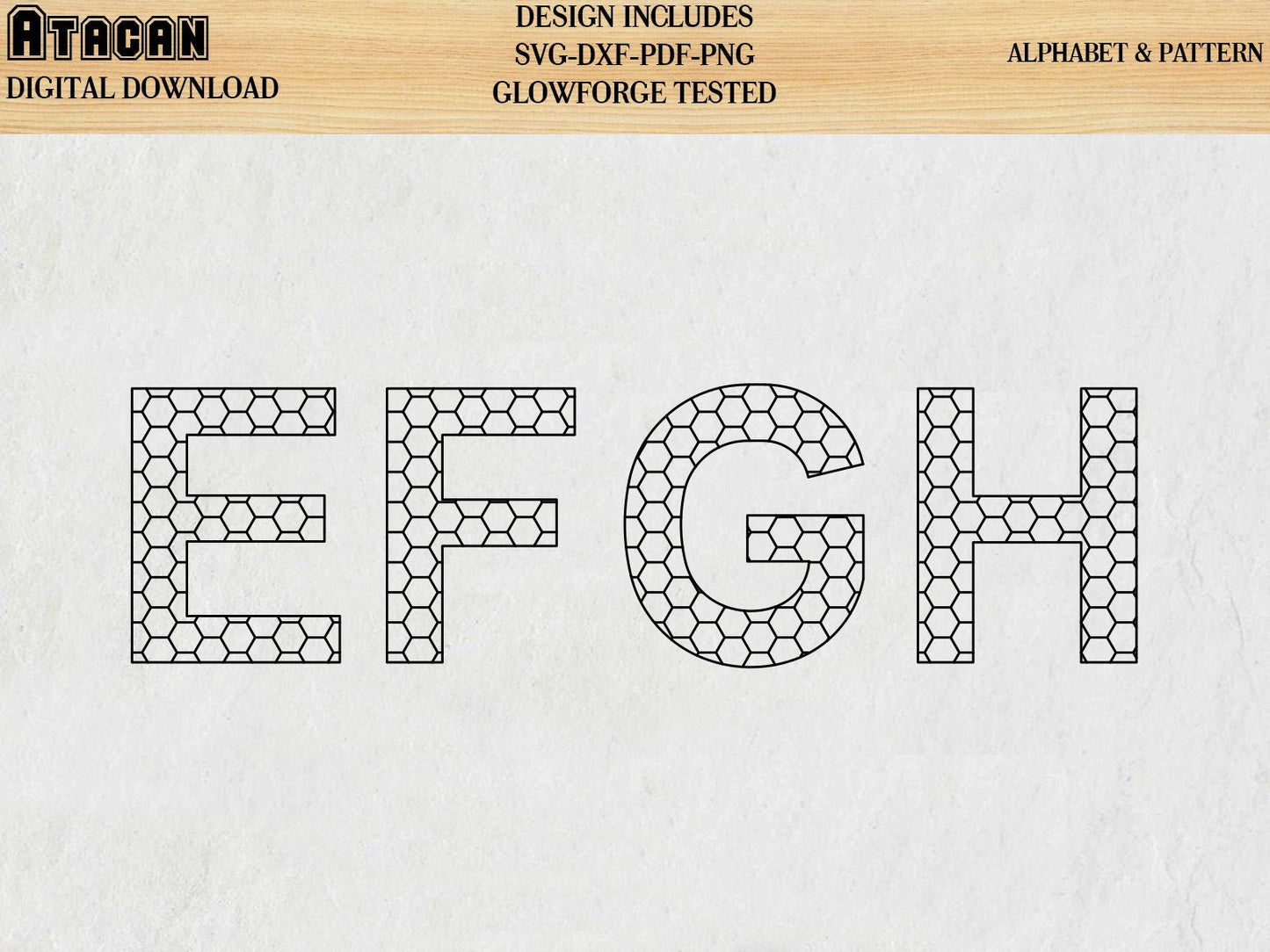 Alphabet Regular Font Wooden Letters / SVG Laser Cut files 093