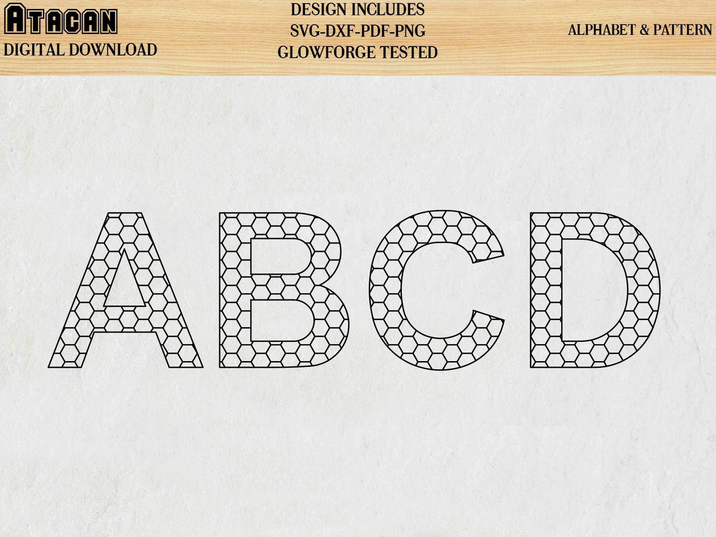 Alphabet Regular Font Wooden Letters / SVG Laser Cut files 093