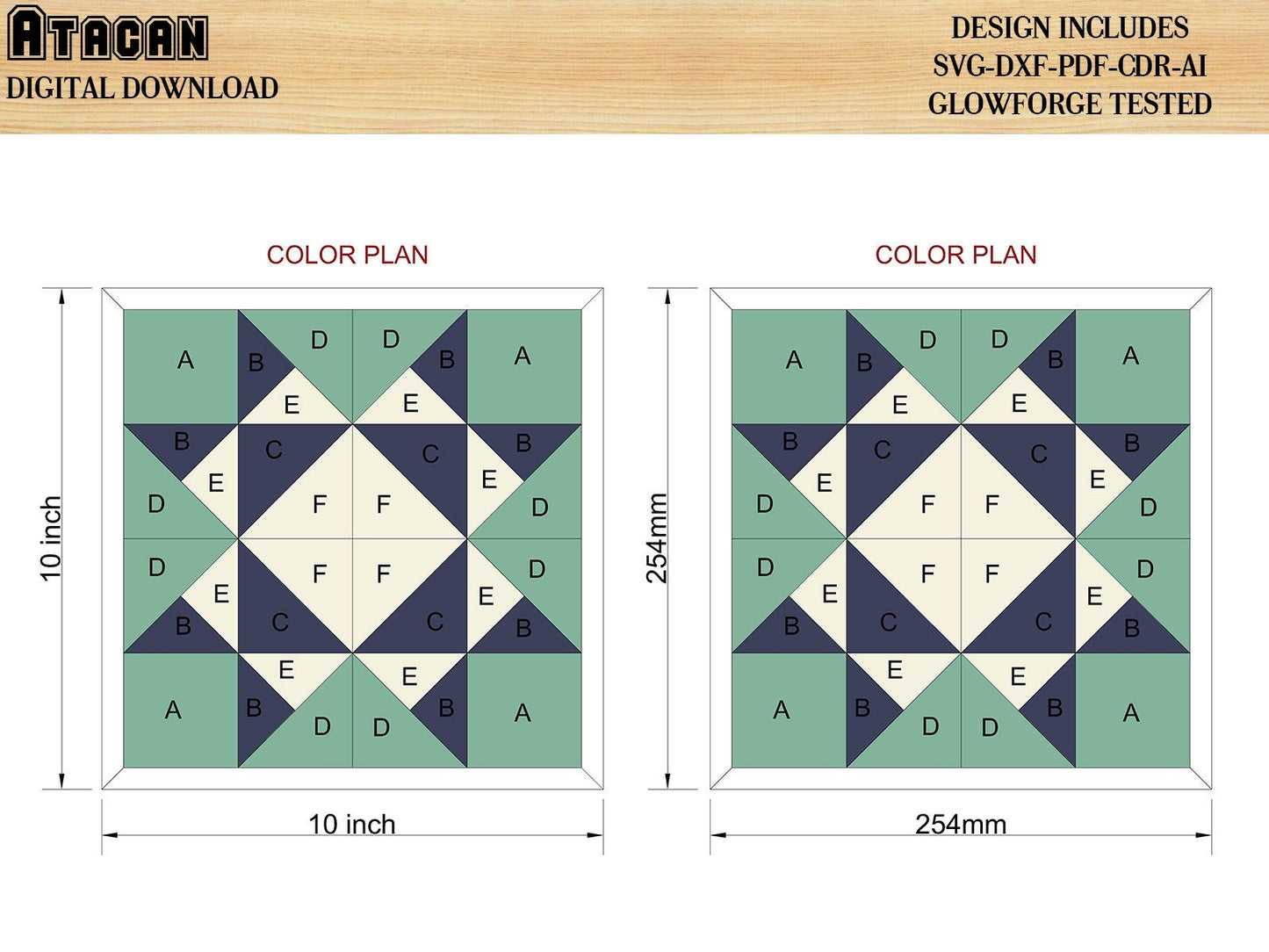 Barn quilt Laser cut pattern files / Farm house patterns with frame / DIY Mosaic Wooden Wall Quilt / Arrow designs