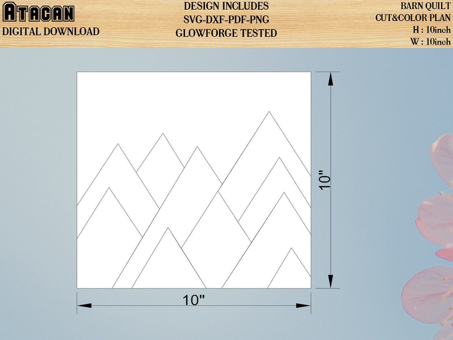 Barn Quilt SVG Laser cut files for Glowforge projects with Navajo inspired design mini quilt SVG file wall art Chevron Aztec mini quilt 005