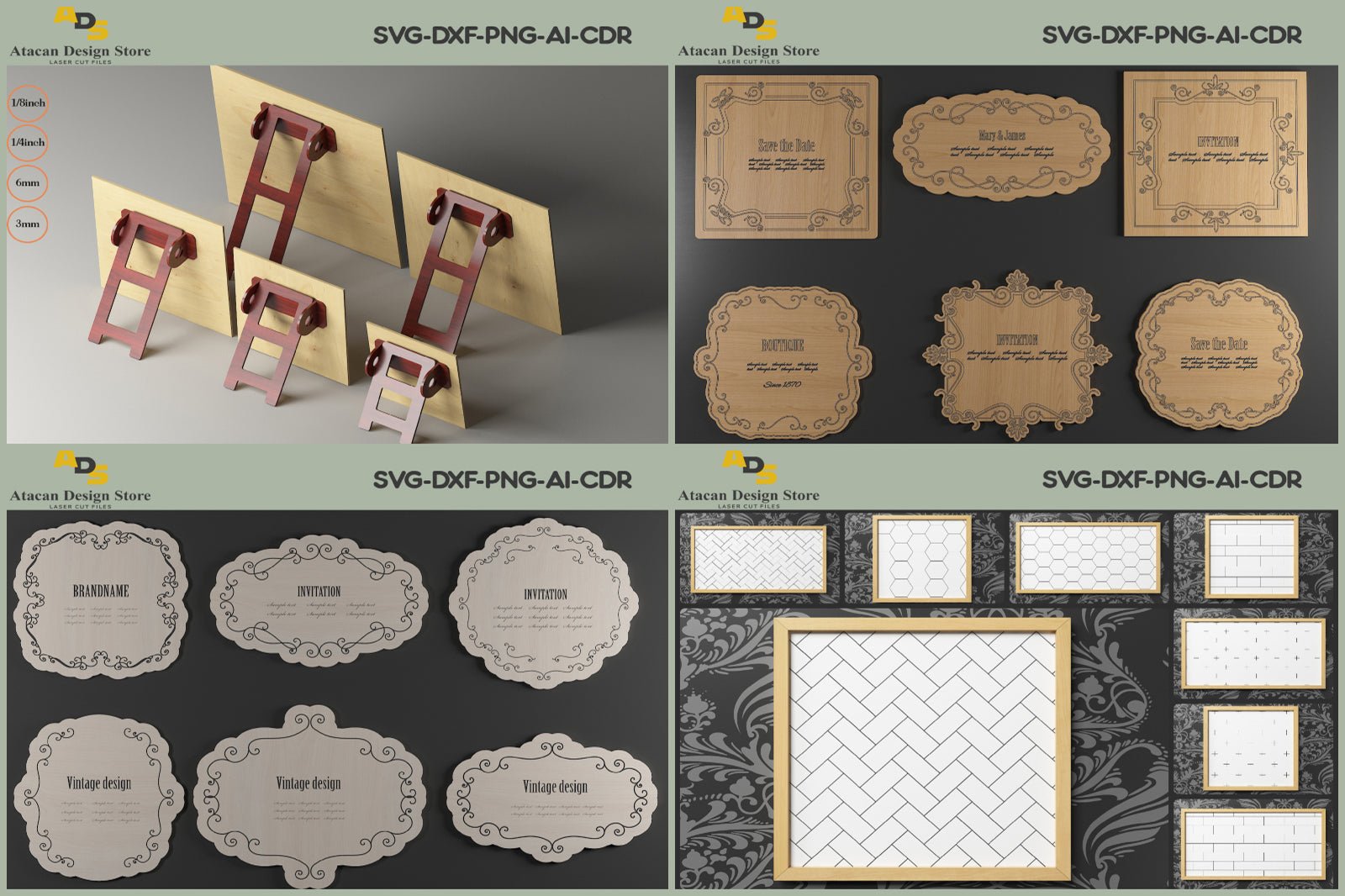 Laser Cut Files Mega Pack (svg, Dxf, Ai, Eps, Png, Cdr Laser Cut Files Mega Pack (svg, Dxf, Ai, Eps, Png, Cdr