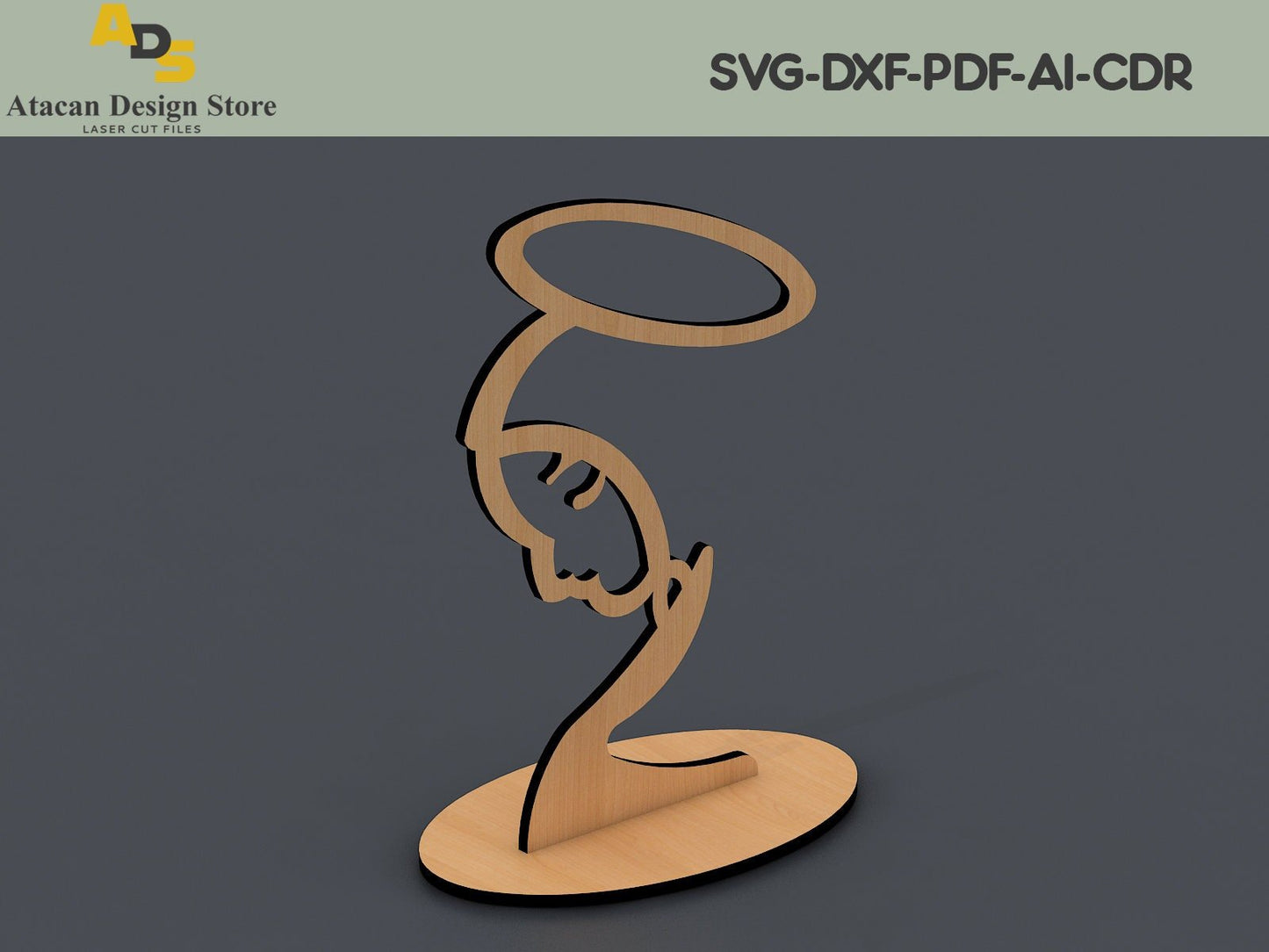 Christian Virgin Mary Table Top Decor / Laser cut template / Instant Download ADS179