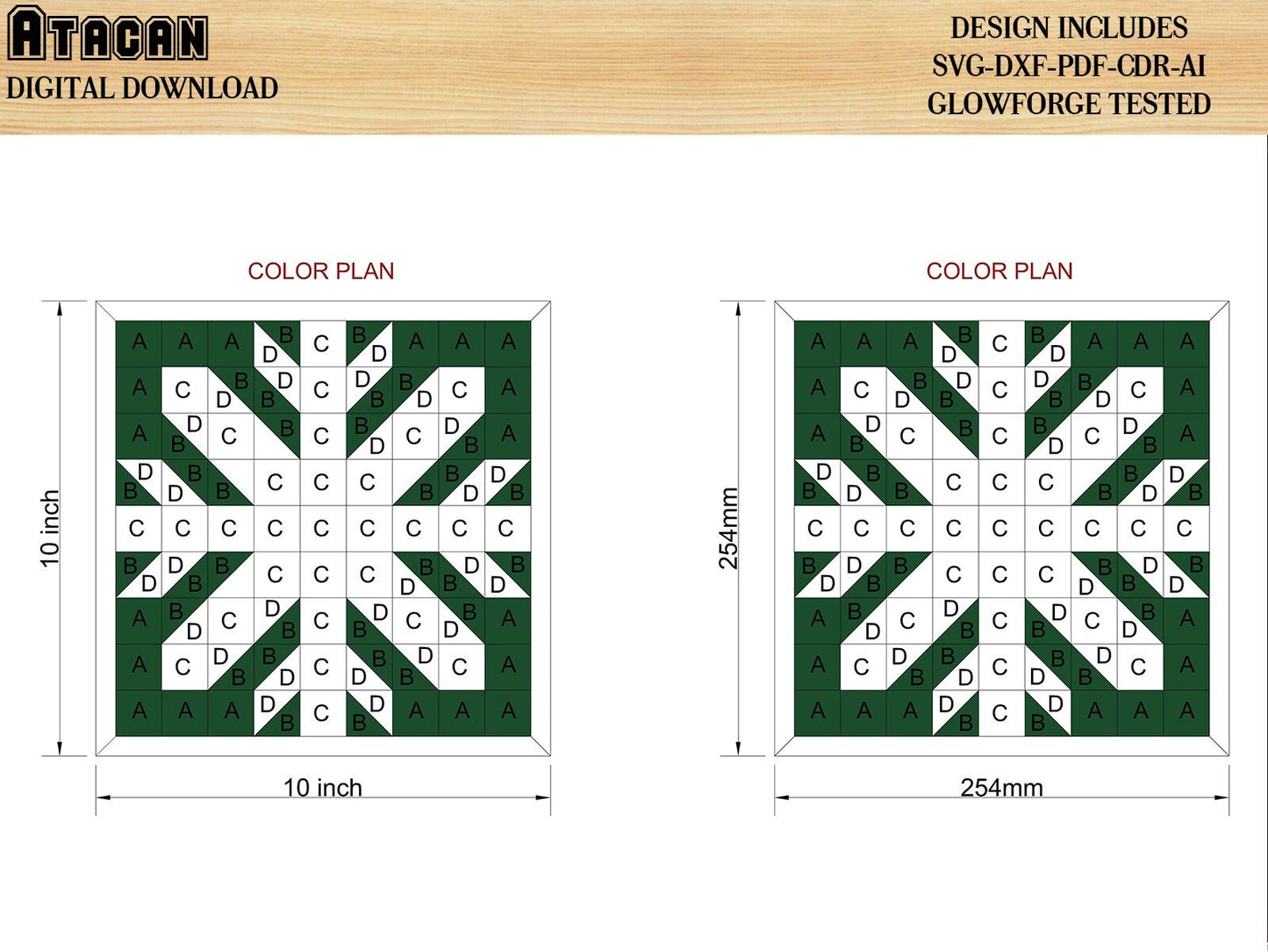 Christmas Barn Quilt Set / Noel Tree Quilt patterns / Christmas Tree Laser cut files / Snowflake Quilt blocks