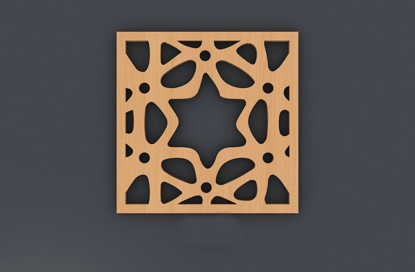 Coaster File for Laser Cutting / Wood Metal Coaster / Grill Wall Decor Templates / Vector Digital SVG DXF Files / Instant Download 173