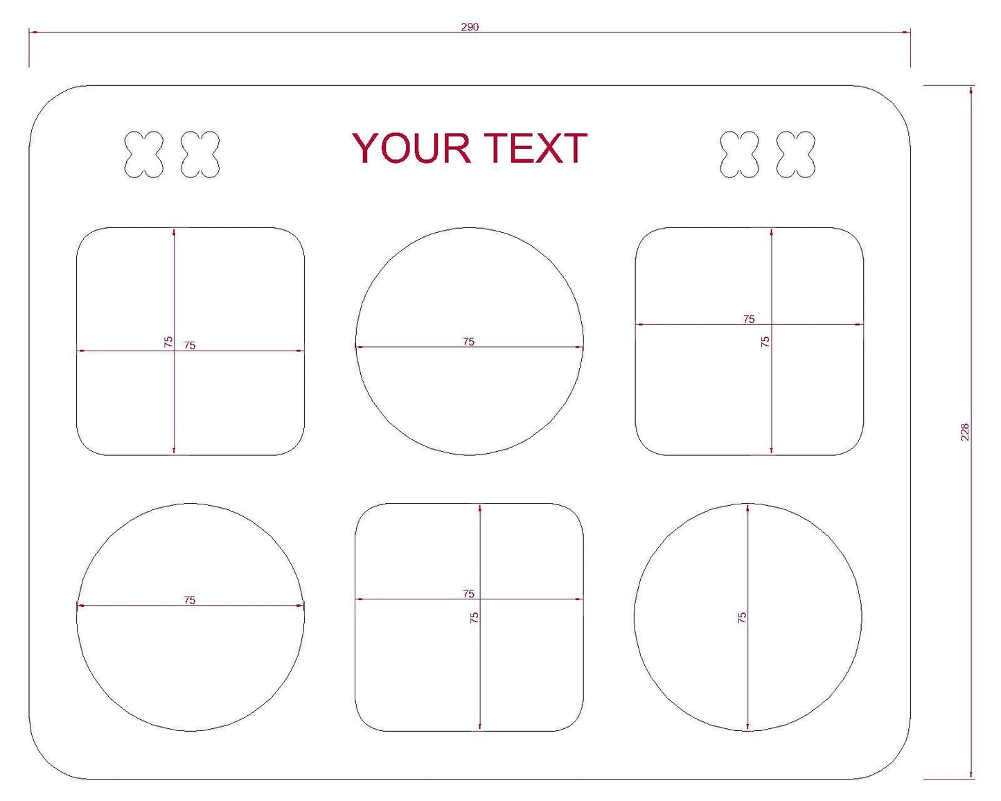 Collage Rectangle Frames laser svg cut files, Wall Picture Album Svg dxf glowforge Digital Download 310