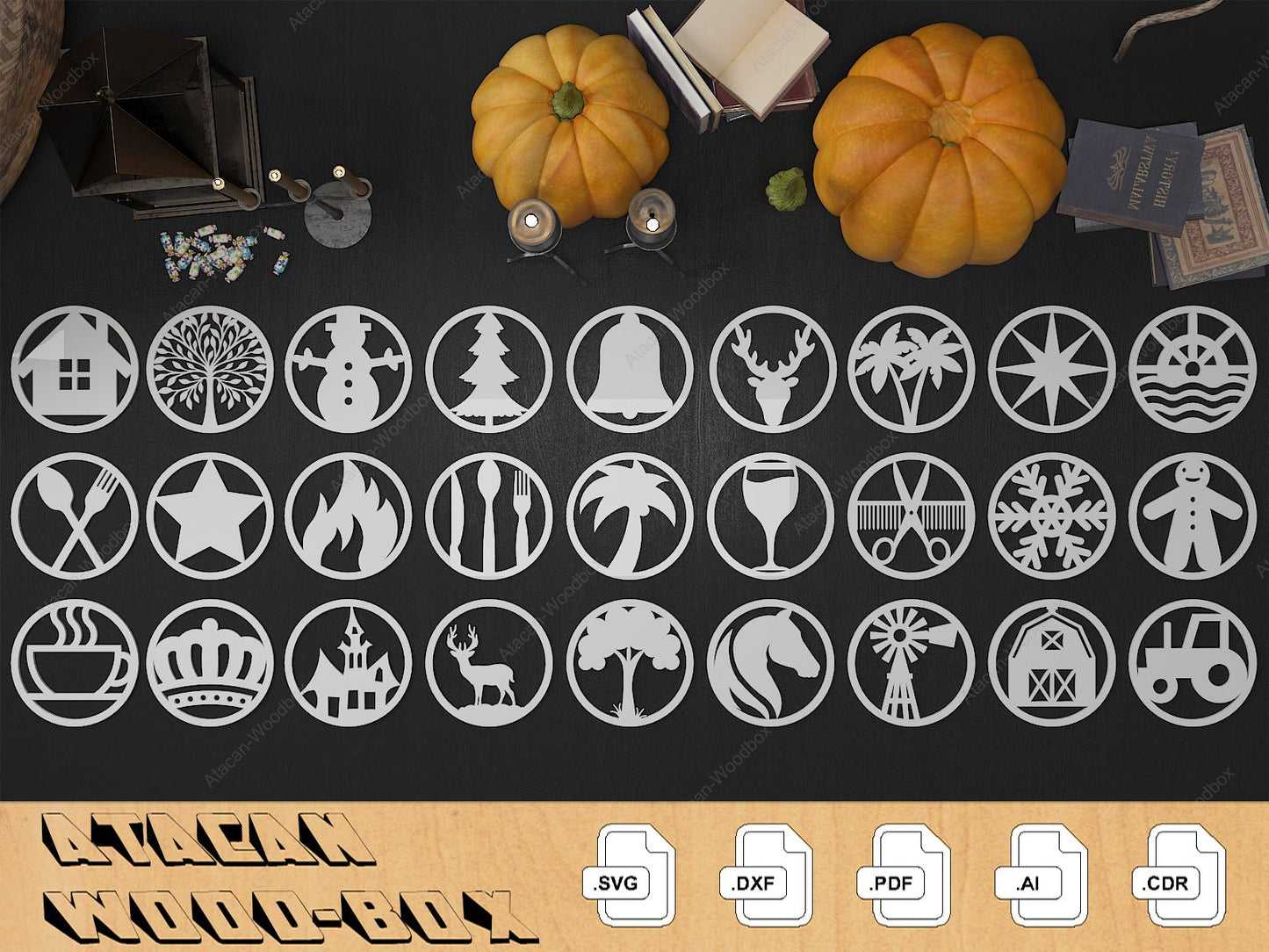 Custom Home Decor Signs / Interchangeable Letter and Icons / Monogram Personalise Laser Cut Files / Glowforge SVG DXF Ai CDR 340