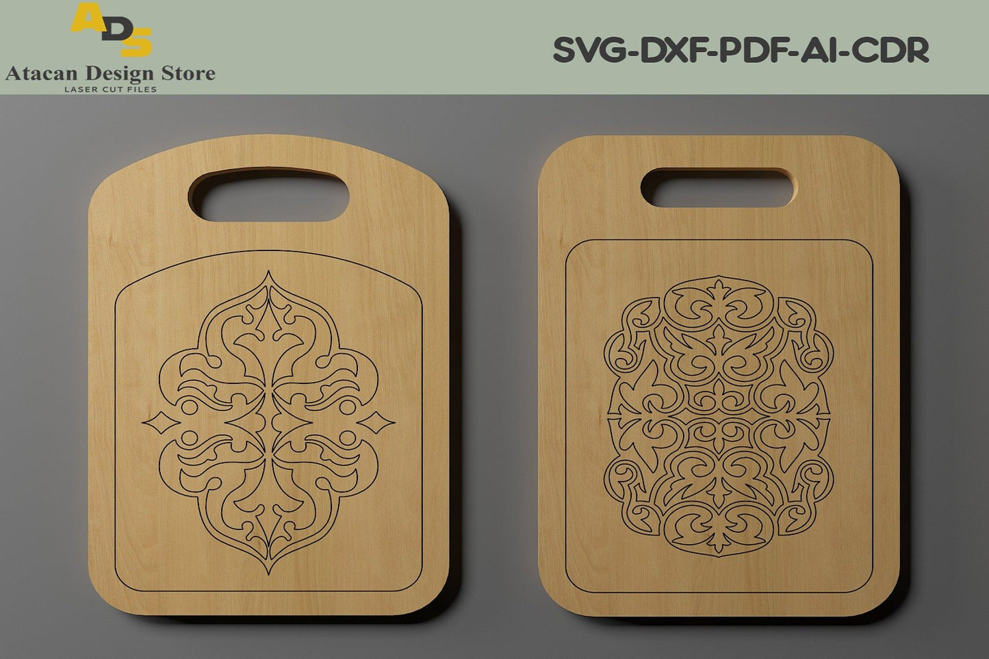 Cutting Boards Bundle / Chopping Board Woodworking Plans SVG, DXF, CDR ADS224