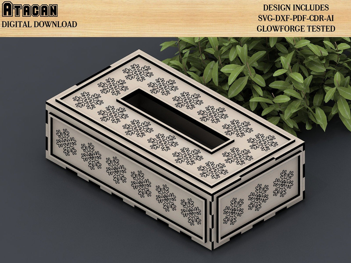 Decorative boxes / Glowforge Box files / Laser cut files box bundle / SVG Laser plans 434