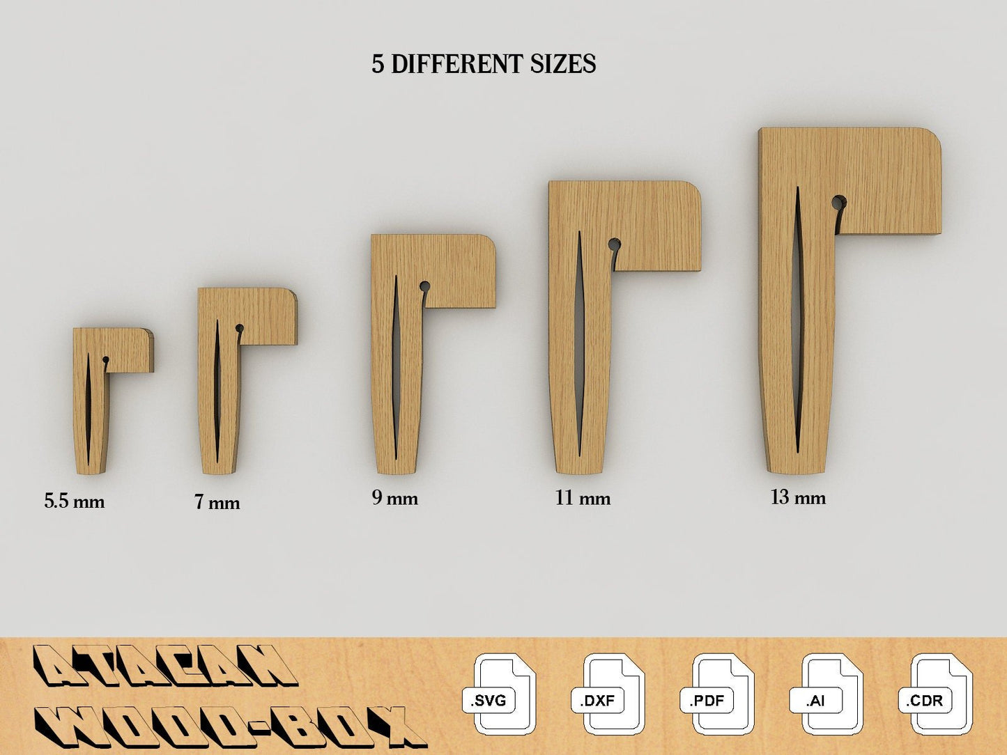 Different Sizes Glowforge Pins Bundle SVG File | Glowforge Pin File Instant Download 065