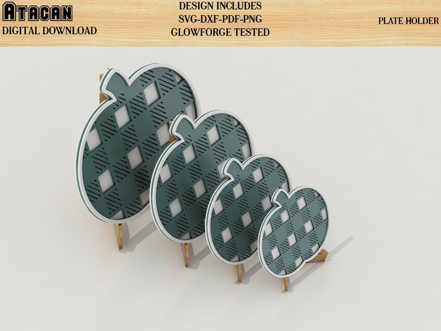 Dish Frame Plate Holder SVG file / Plate display stand / Book photo stand laser cut cnc file 198