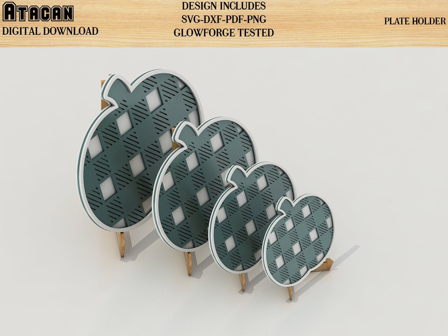 Dish Frame Plate Holder SVG file / Plate display stand / Book photo stand laser cut cnc file 200