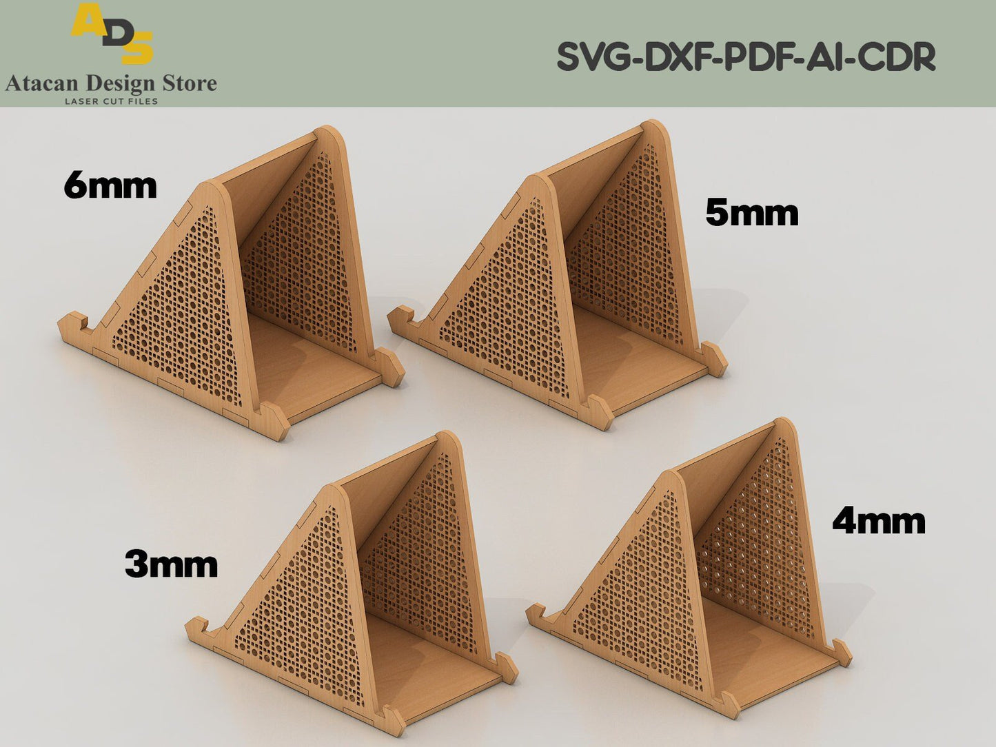 Display Holder / Phone Stand / Digital Download / Glowforge Cut File / Laser Cut File ADS110