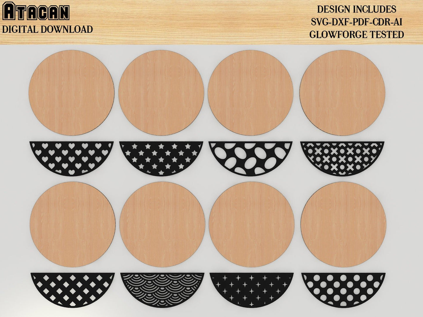 Door Hanger Bundle Svg, Patterned Door Hanger Svg, Welcome Sign, Vector File 384