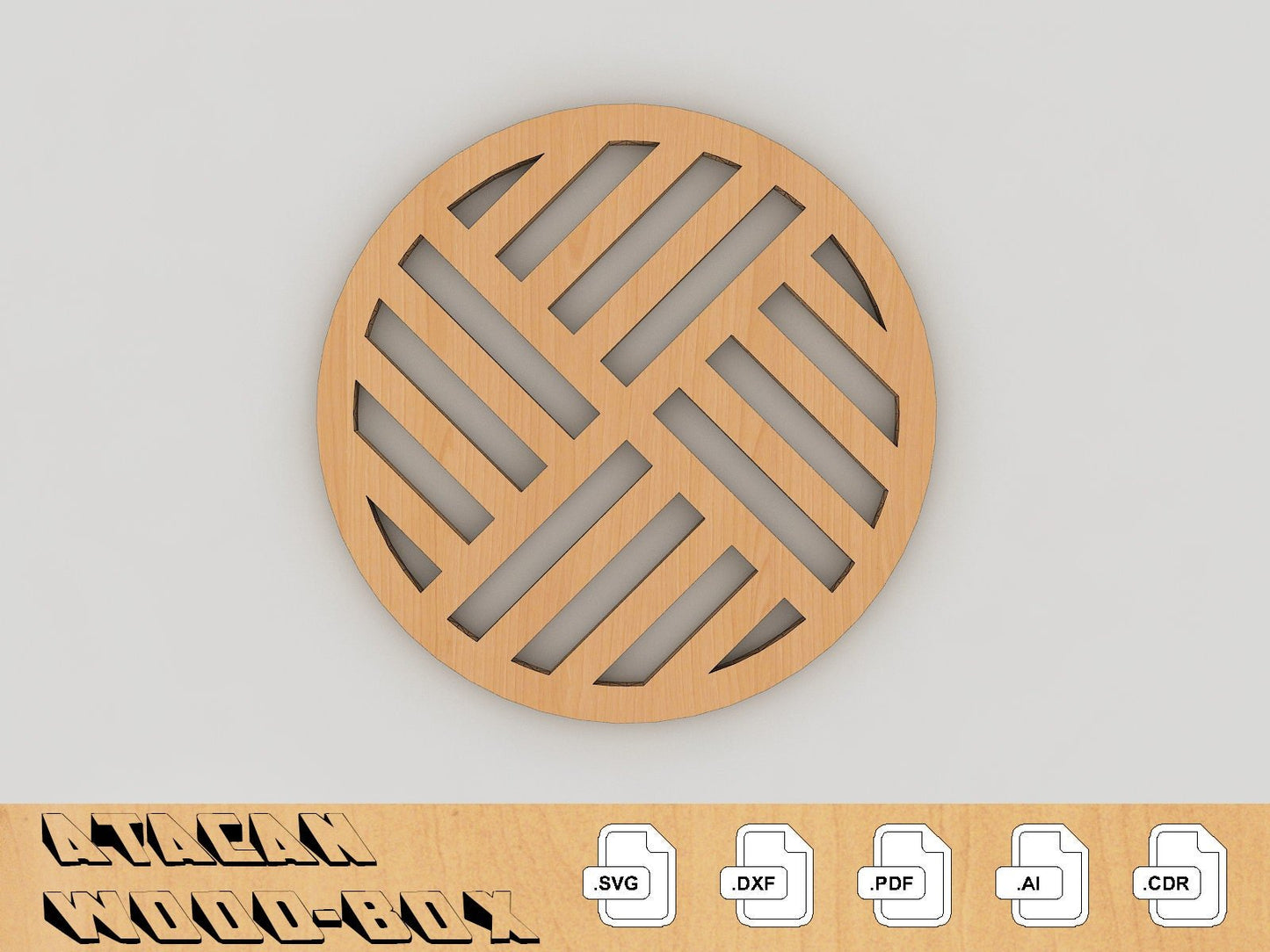 Drink coasters SVG Laser Cut files, Wood Coasters, Laser cut files, Coffee coasters, CNC Laser Plans 149