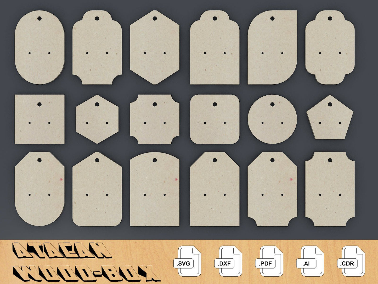 Earring Cards Bundles, Jewelry Display SVG files, Glowforge Laser Cut Files 217