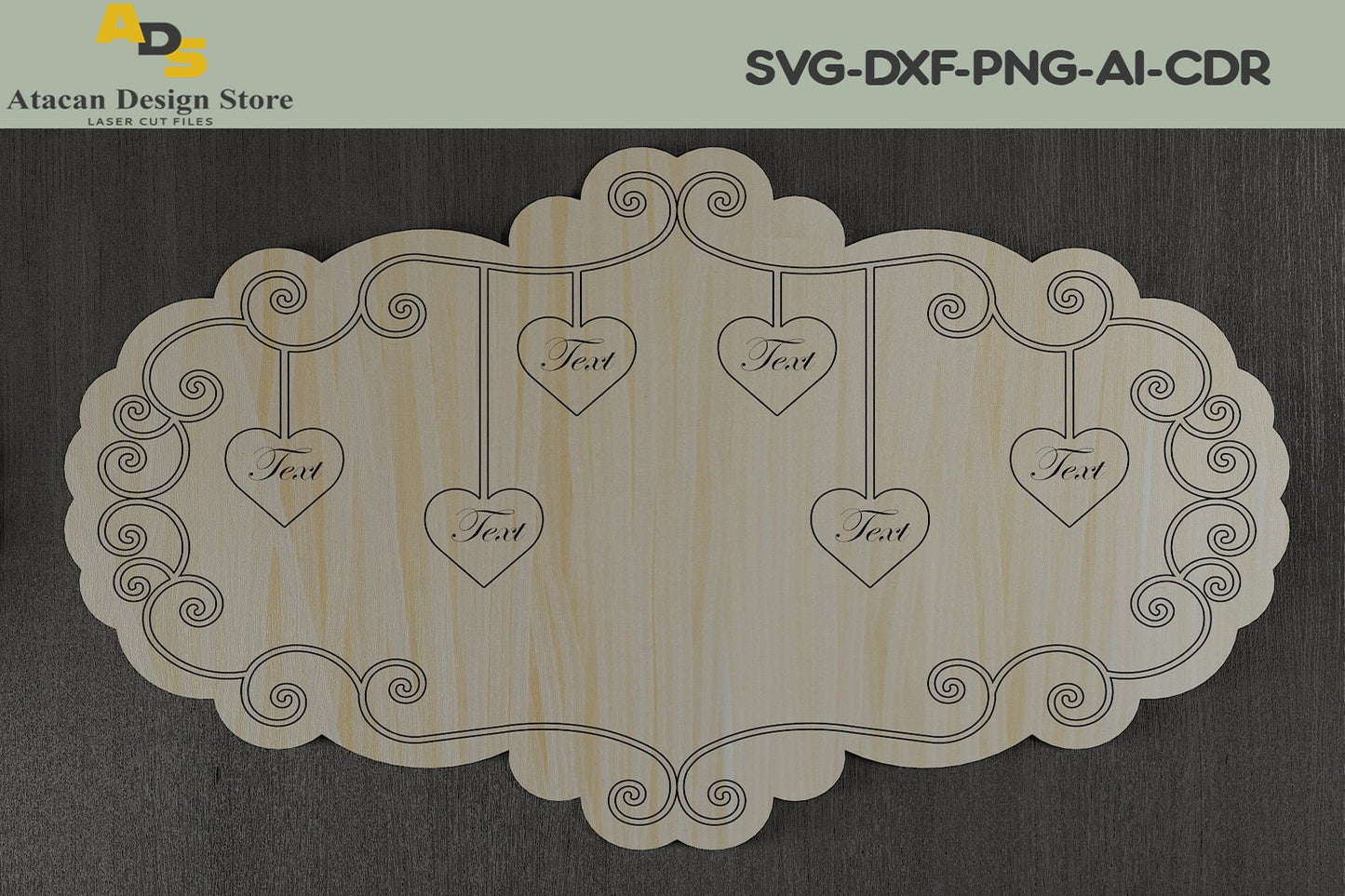 Family Names Keepsake Sign / Personalised Wooden Family Members Board 274