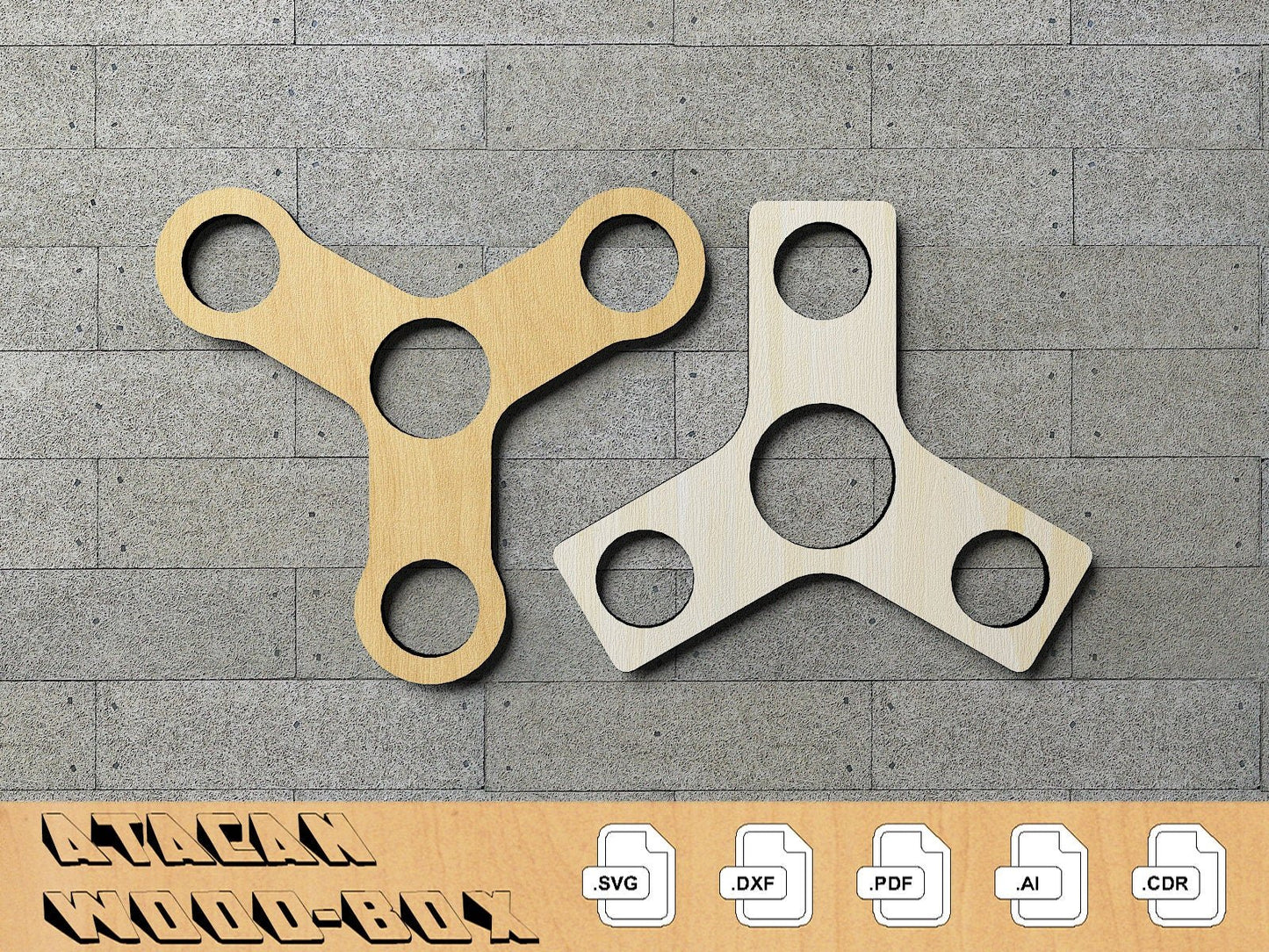 Fidget Spinners Laser Cut / Kids toy Spinner / Scrapbooking SVG DXF Ai CDR Files 298
