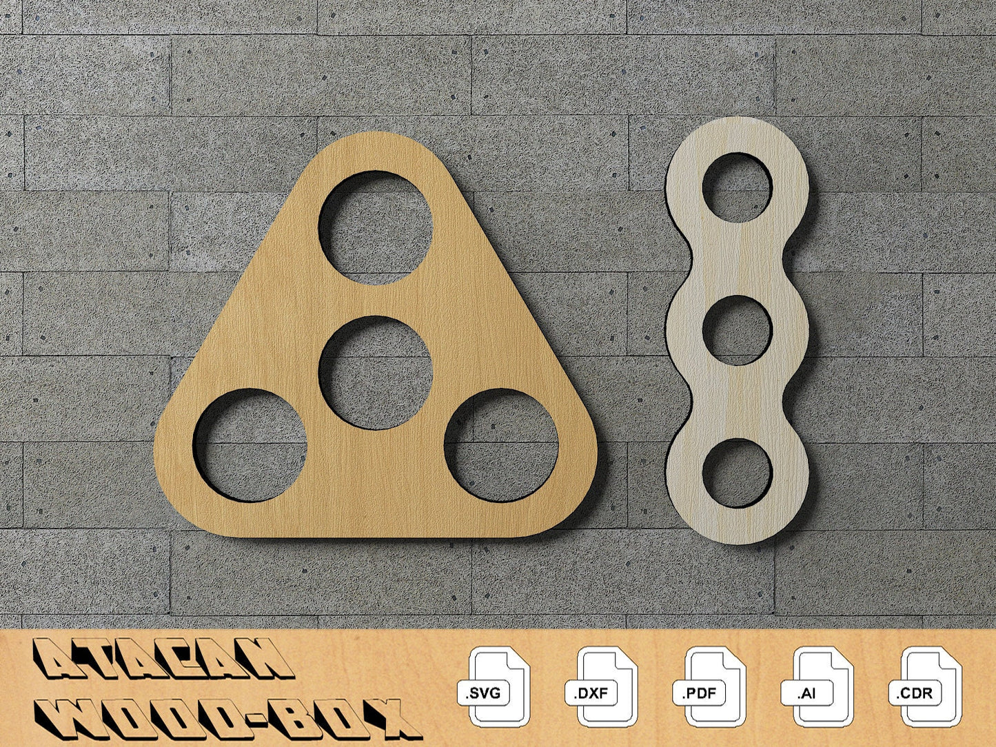 Fidget Spinners Laser Cut / Kids toy Spinner / Scrapbooking SVG DXF Ai CDR Files 298