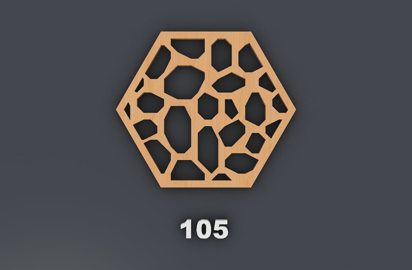 Hexagon Mandala Wood Metal Coasters, Wall Decor vector files, Laser cut Glowforge SVG File 338