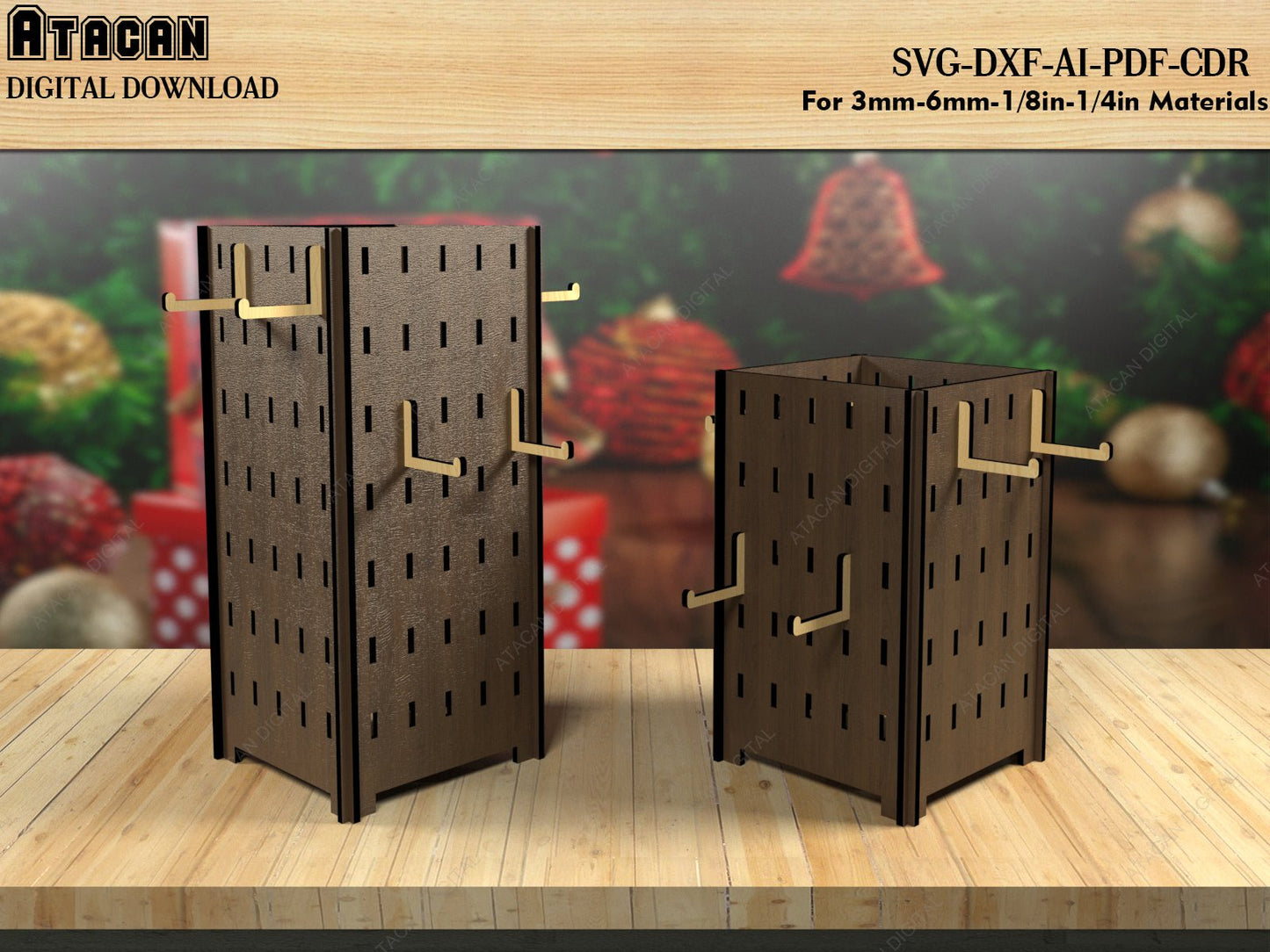 Jewelry Display Organizer / Earring Hanger Stands / Wooden Necklace Holder / Display for Retail SVG DXF Ai CDR 525