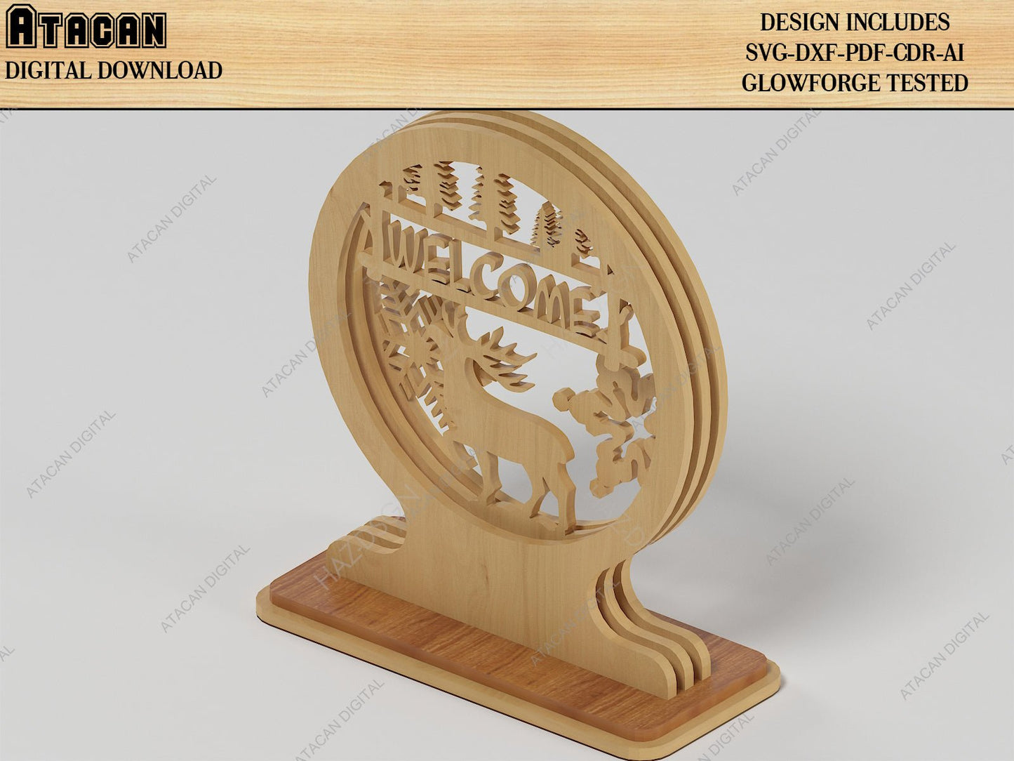 Lambretta Scooter Vespa Cut Files / Wooden Box House Shaped / Layered Round Christmas Decor SVG DXF CDR Ai 502