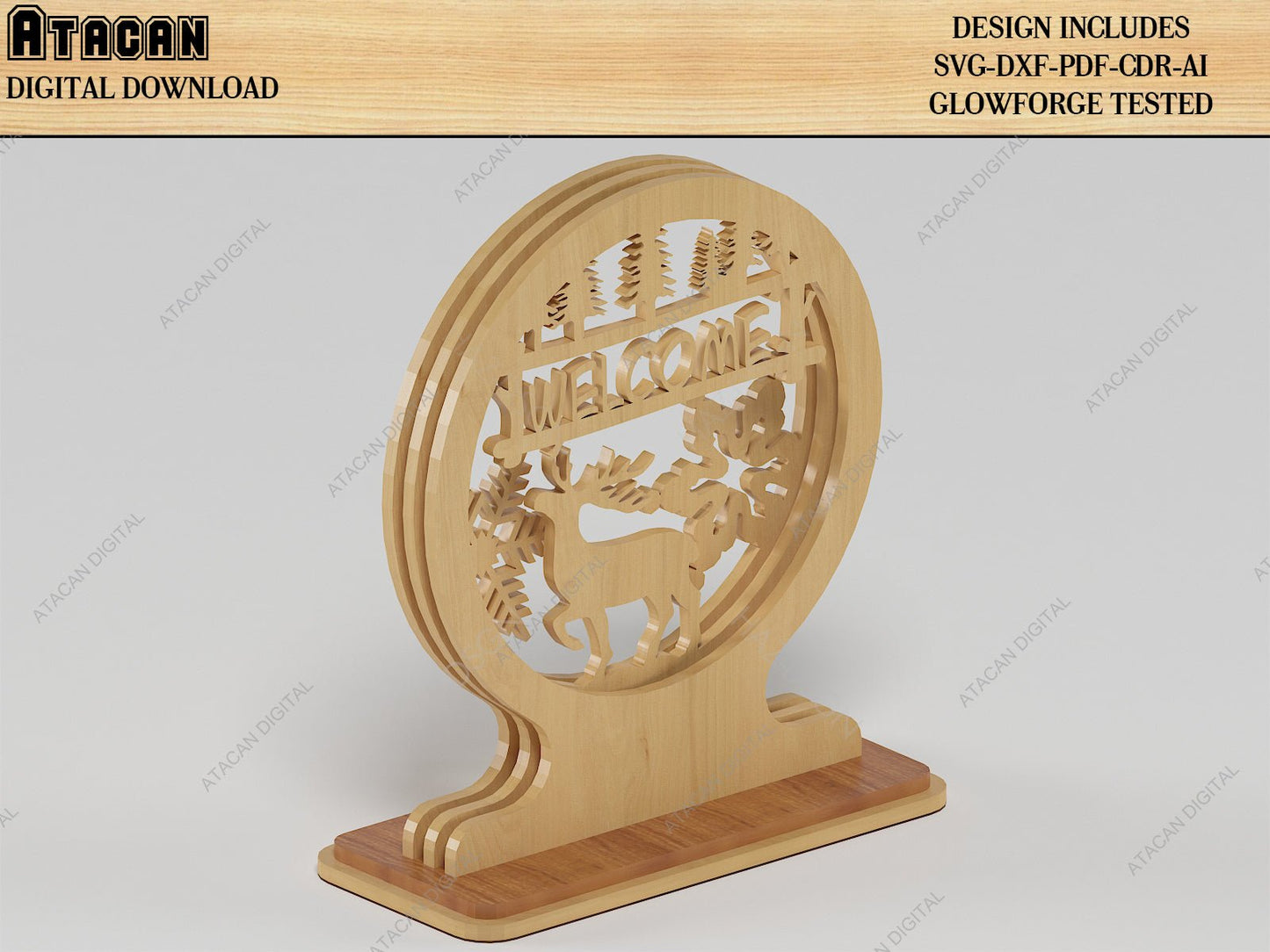 Lambretta Scooter Vespa Cut Files / Wooden Box House Shaped / Layered Round Christmas Decor SVG DXF CDR Ai 502