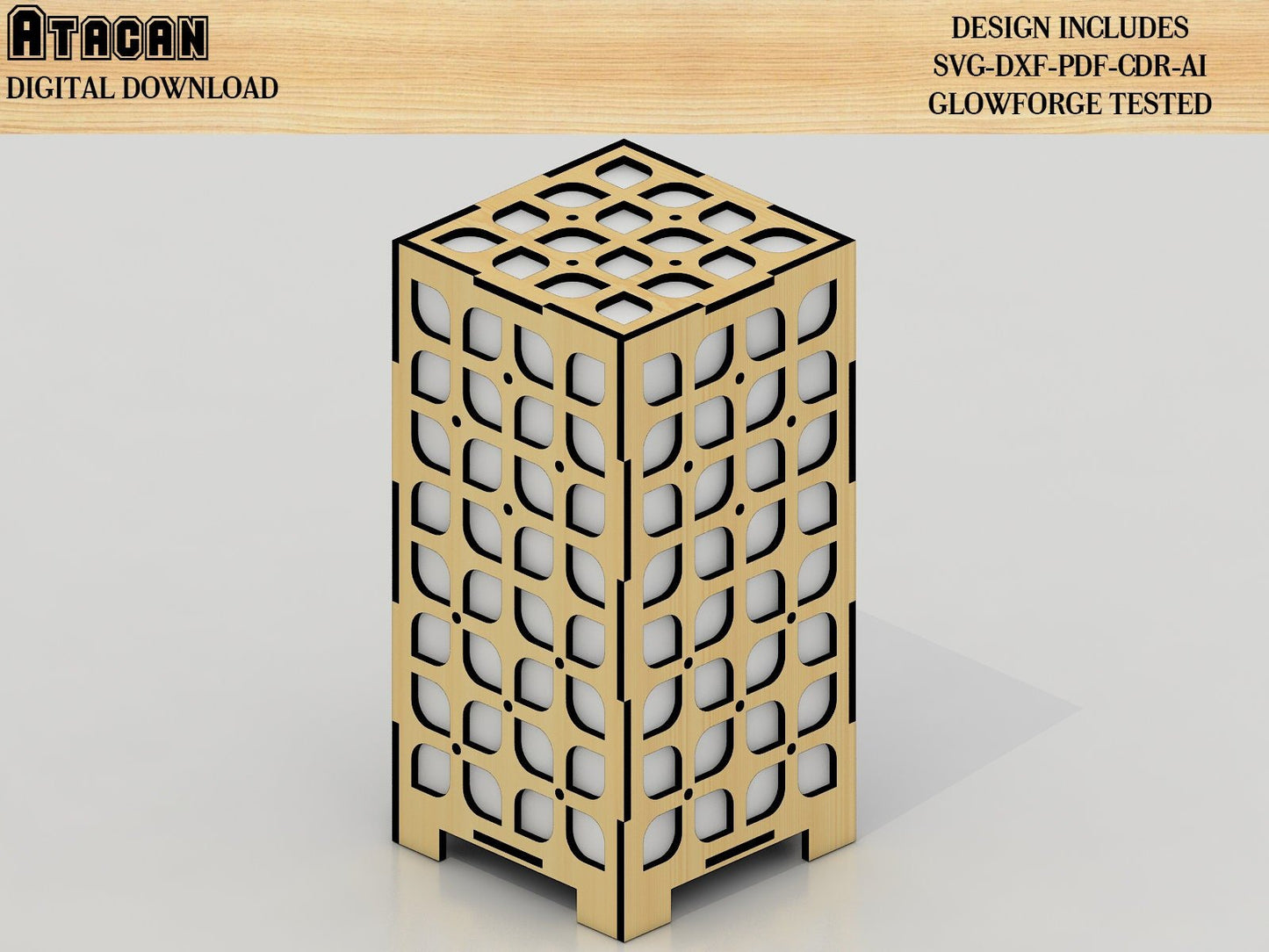 Lamps Laser Cut SVG Bundle / Wood Desk Lantern / Candles Cutting Templates digital files 254
