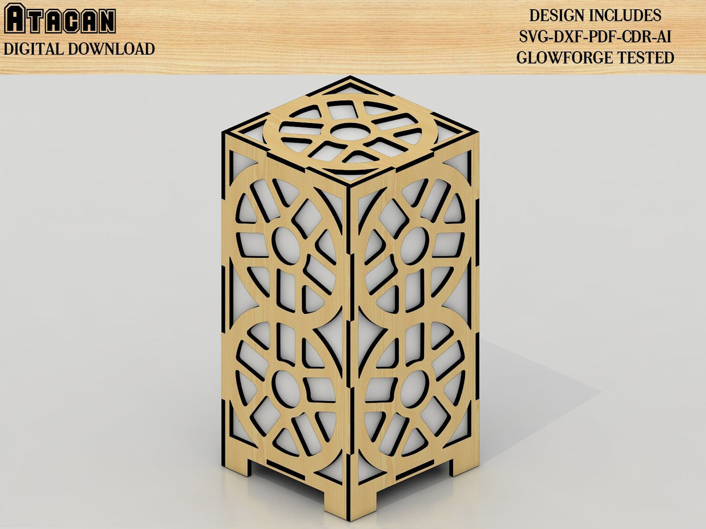 Lamps Laser Cut SVG Bundle / Wood Desk Lantern / Candles Cutting Templates digital files 254