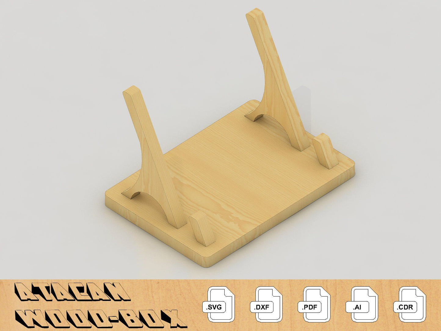 Laser Cut Business Card Holder Template - Download Glowforge SVG file 066