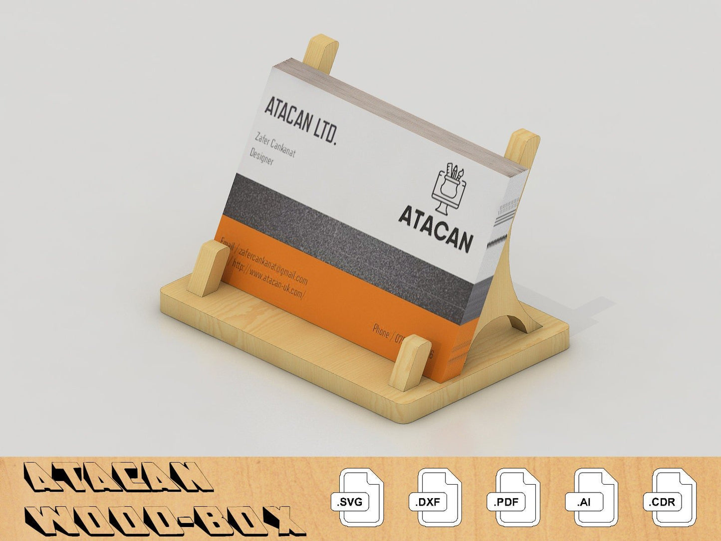 Laser Cut Desk Accessories Set Document Tray, Pencil Holder, Coasters, Business Card Holder, Vector Glowforge SVG Download 070