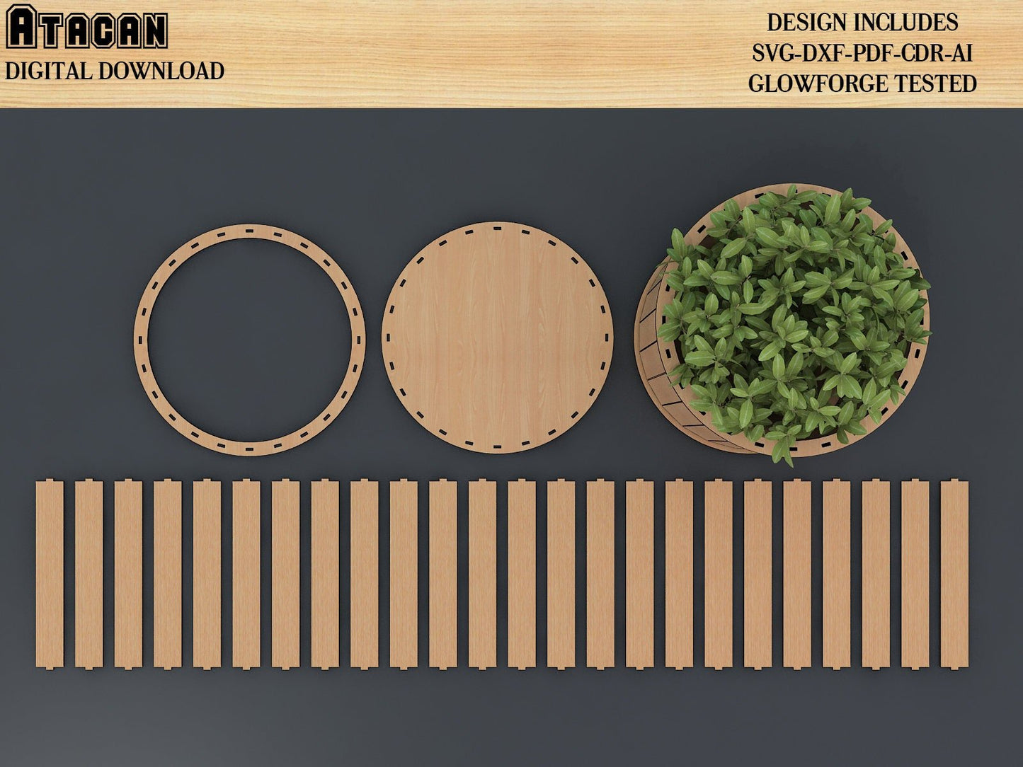 Laser Cut Plywood 3D models / Glowforge cut files / DIY Puzzle / Wooden 3d model vector plan / Laser cut SVG files 432