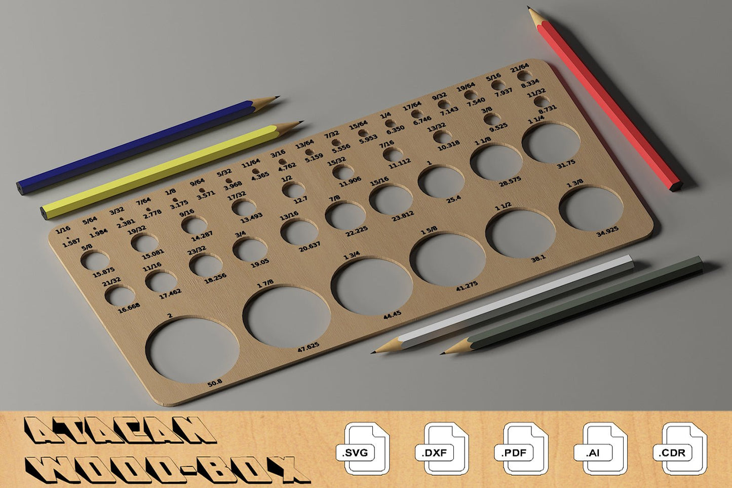 Laser Cut Ruler / Back to School Ruler / Laser Cut Files - Vector DXF SVG / Laser cutting wood 299
