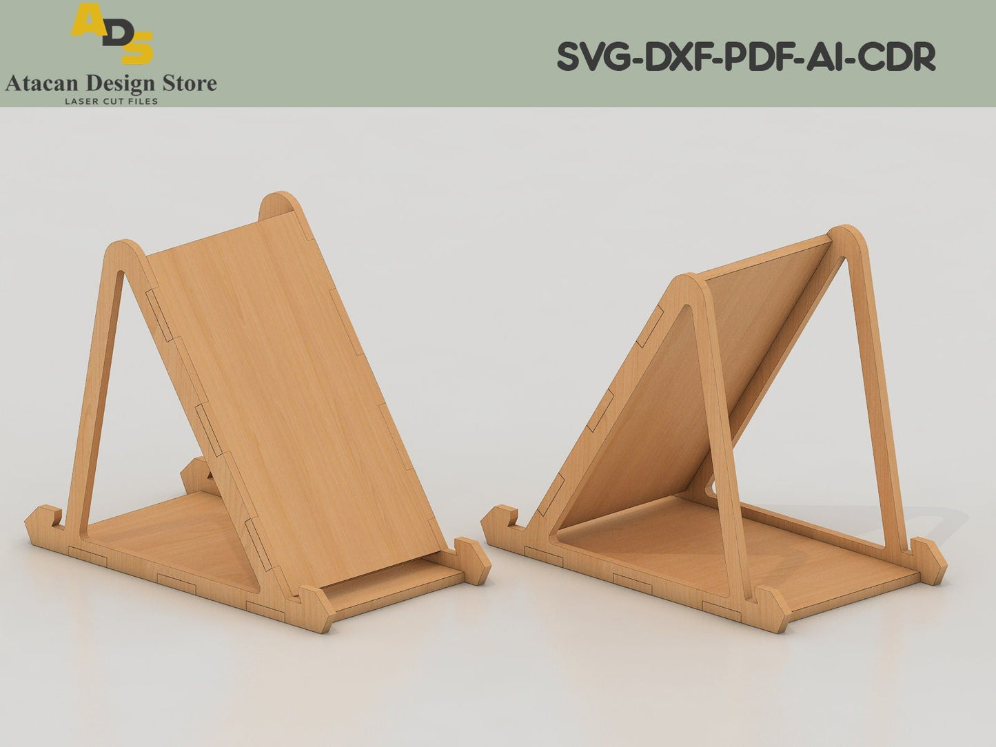 Laser SVG Cut File / Phone Stands SVG / Frame holders / Glowforge digital file ADS109