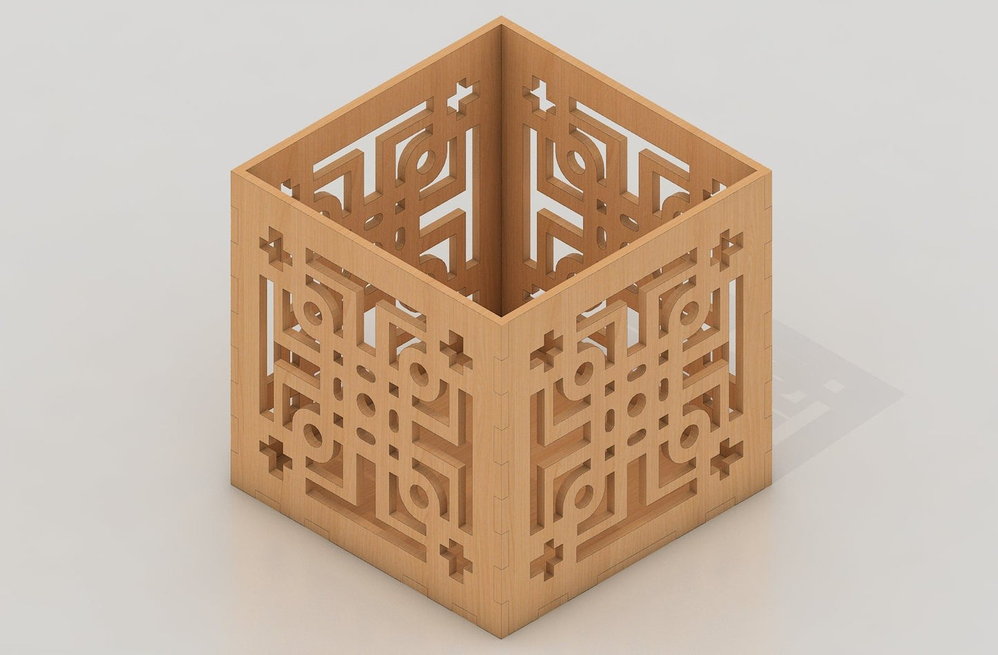 Lasercut file Pencil Holder Storage Box / Vector DXF CNC SVG files for laser cutting wood / Glowforge Laser vector project files 378