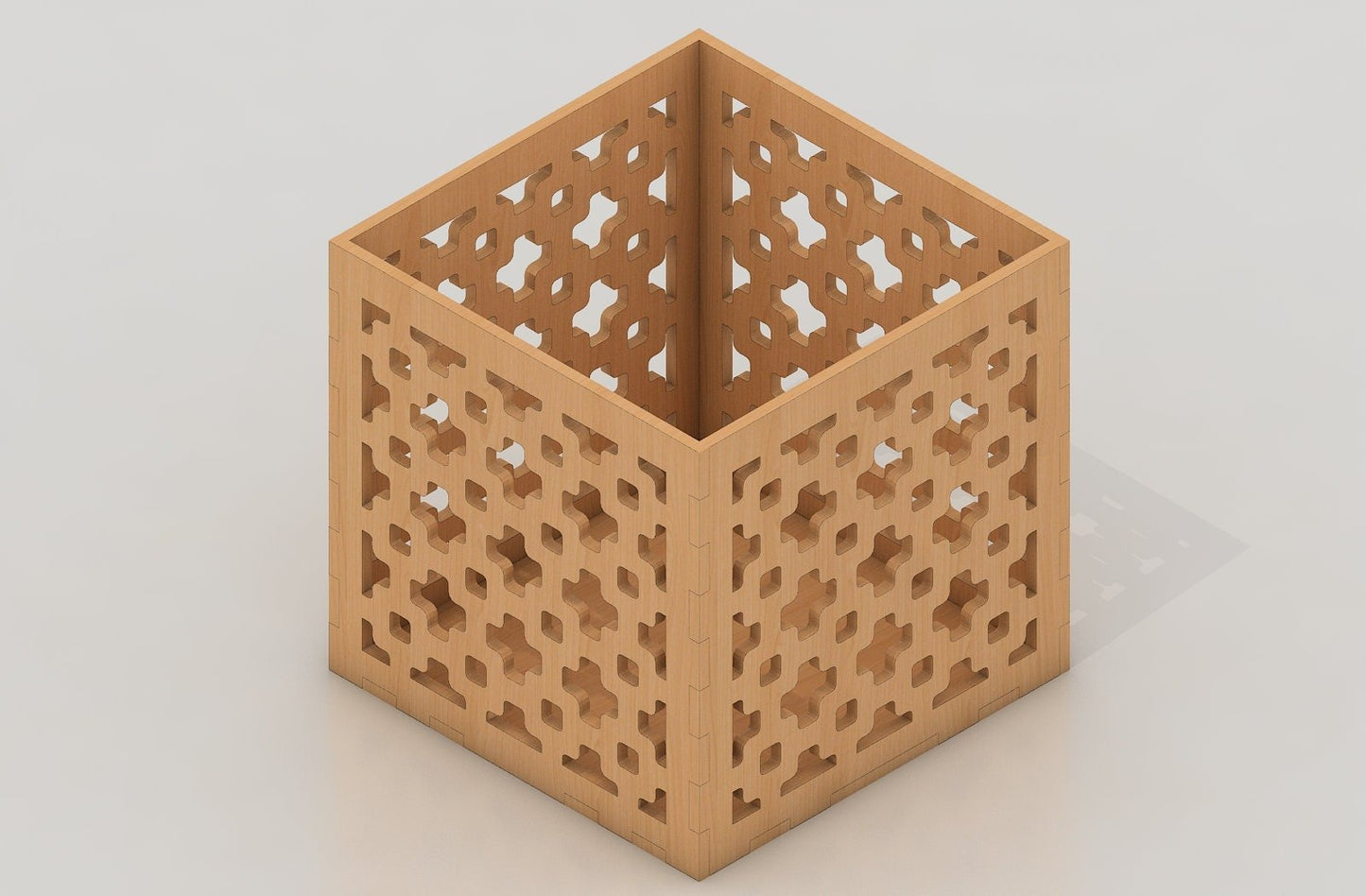 Lasercut file Pencil Holder Storage Box / Vector DXF CNC SVG files for laser cutting wood / Glowforge Laser vector project files 378