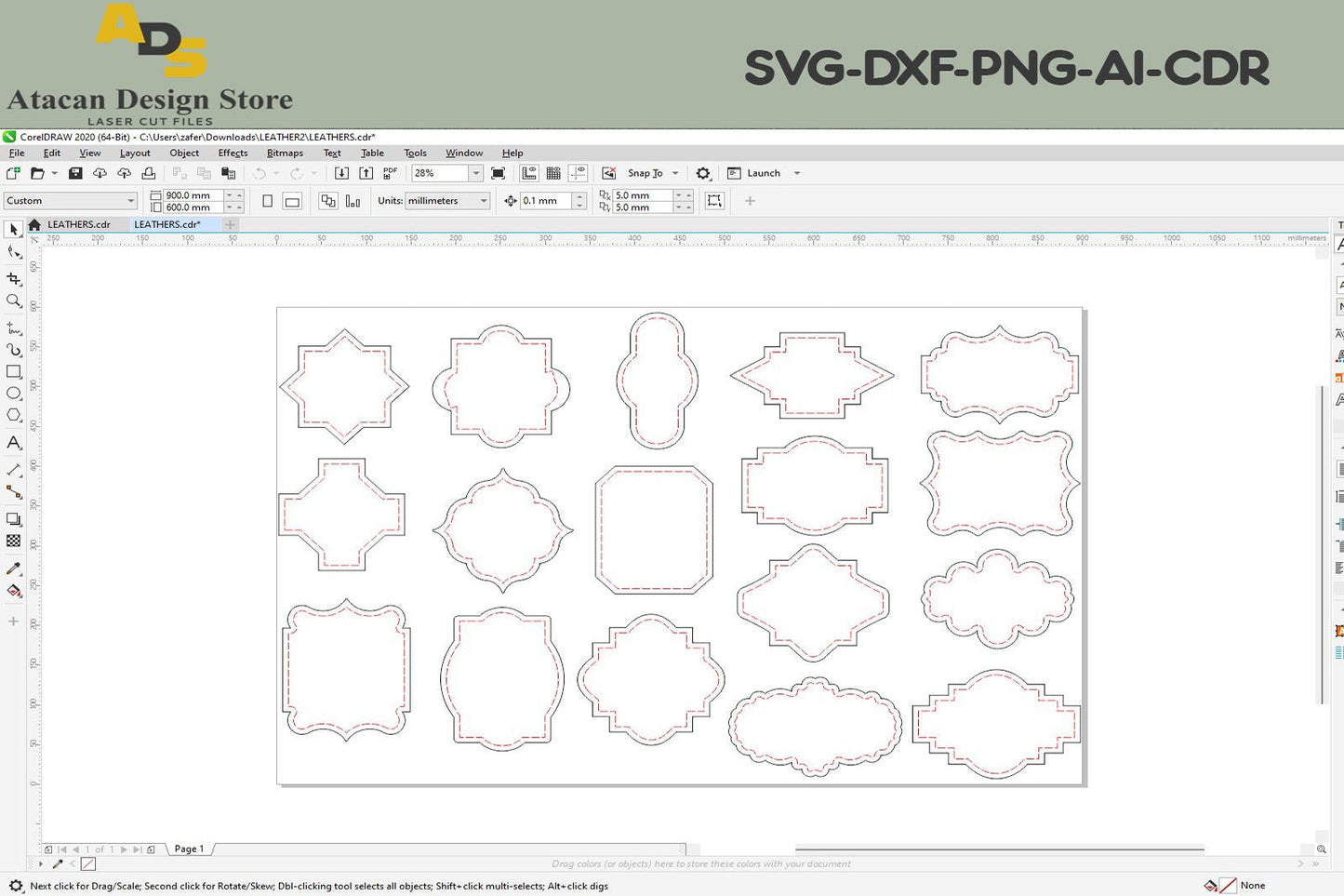 Leather Labels / Laser cut Shapes / Leather Signs / Genuine Leather Logo 275