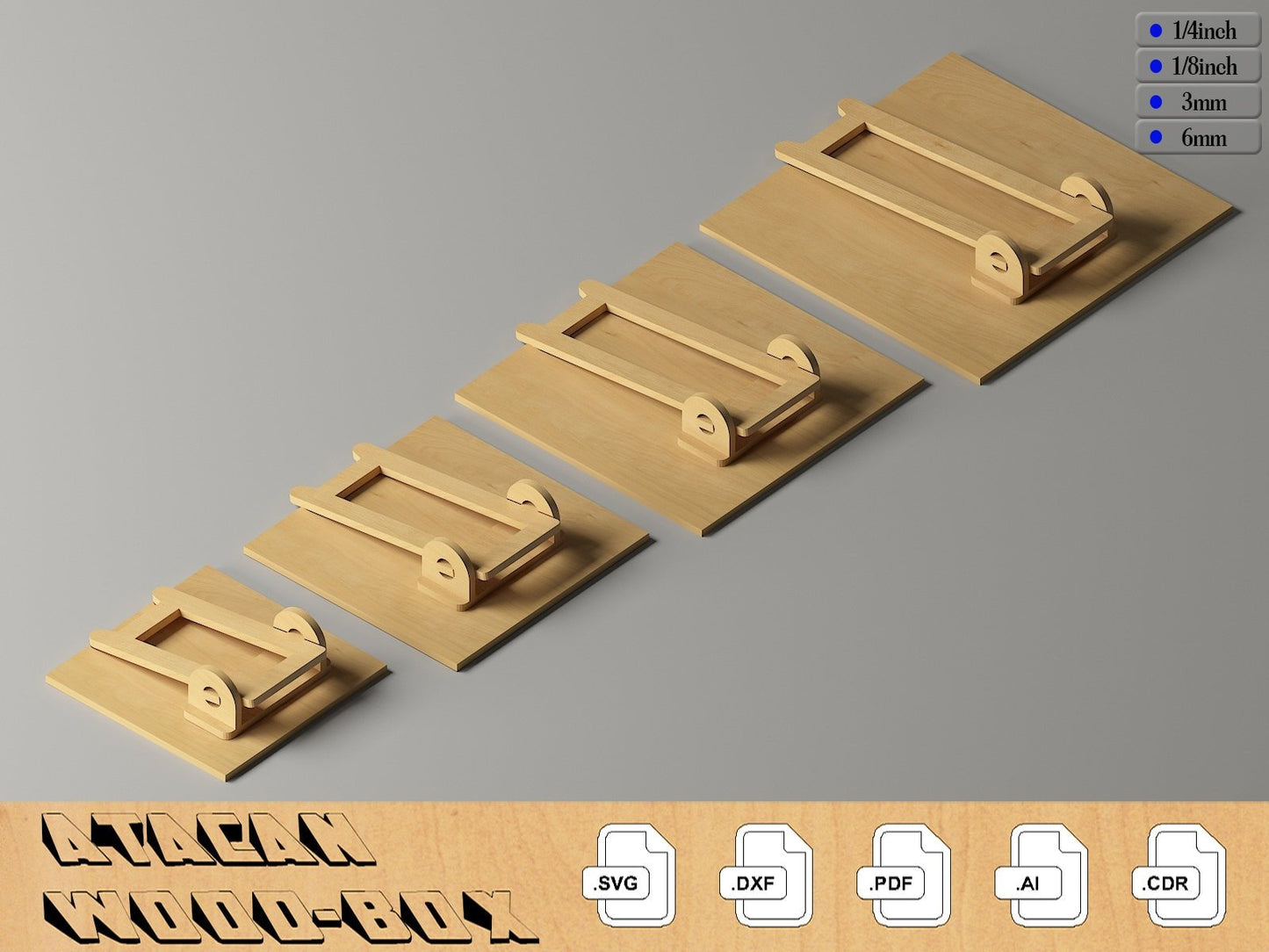 Legs for photo frames / Various Sizes for different frames / Easel Stand Backs / Glowforge Frame / Laser Cut wood picture frame 302