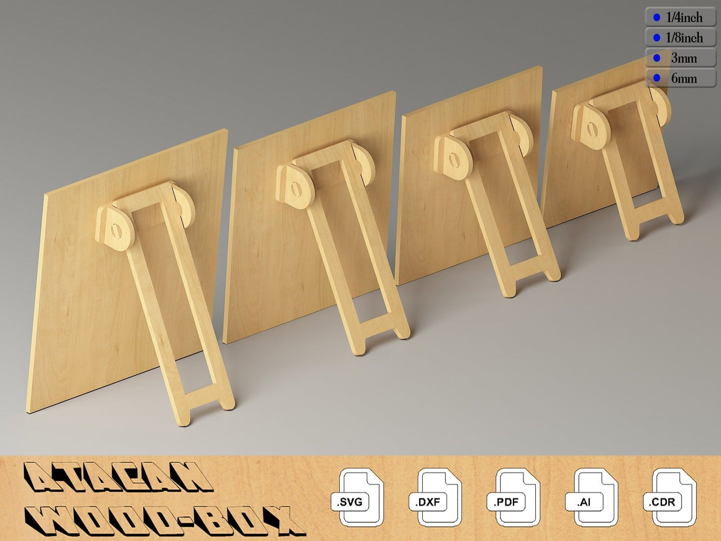 Legs for photo frames / Various Sizes for different frames / Easel Stand Backs / Glowforge Frame / Laser Cut wood picture frame 302