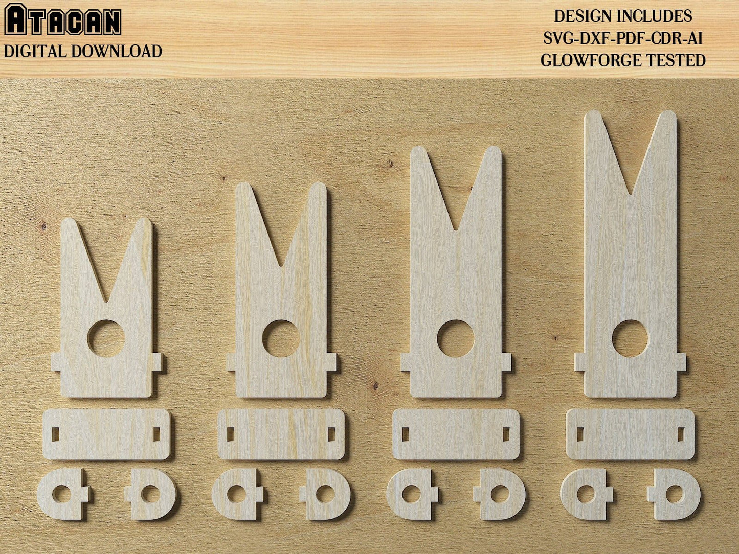 Legs for photo frames / Various Sizes for different frames / Easel Stand Backs / Glowforge Frame / Laser Cut wood picture frame 479