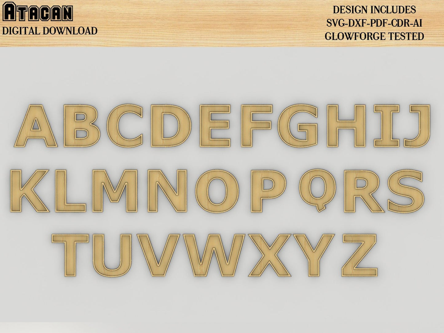 Letter fillable Dish, Alphabet Charcuterie Board Svg bundles - Uppercase Letter Laser Cut Files - Glowforge Ready 268
