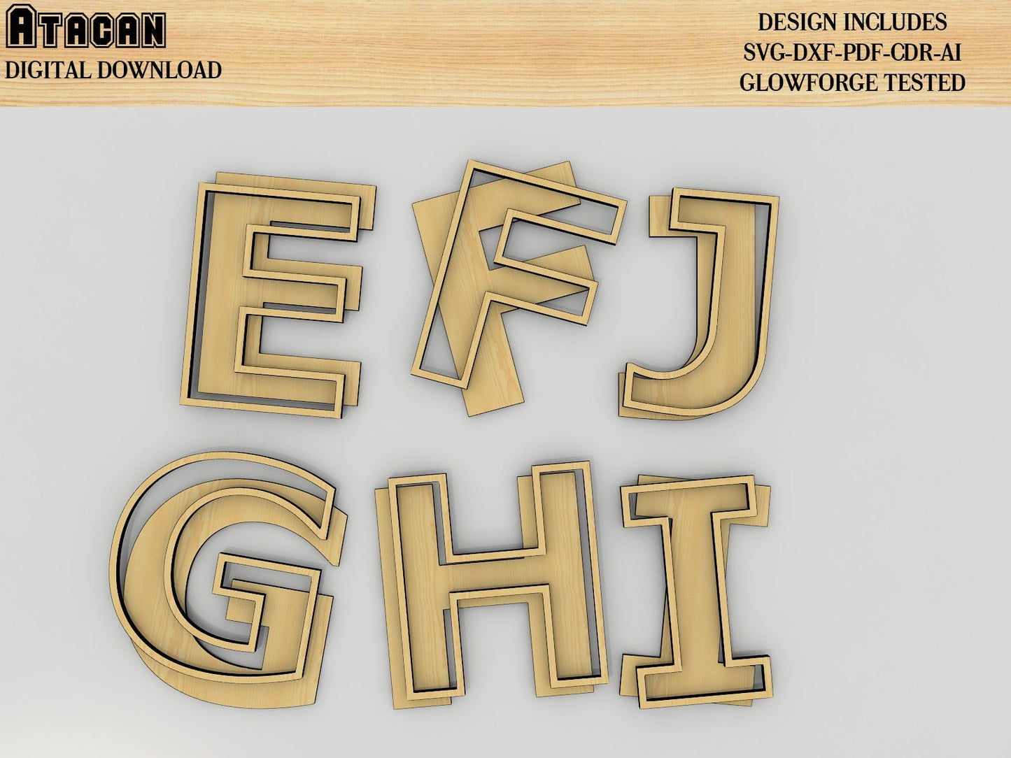 Letter fillable Dish, Alphabet Charcuterie Board Svg bundles - Uppercase Letter Laser Cut Files - Glowforge Ready 268