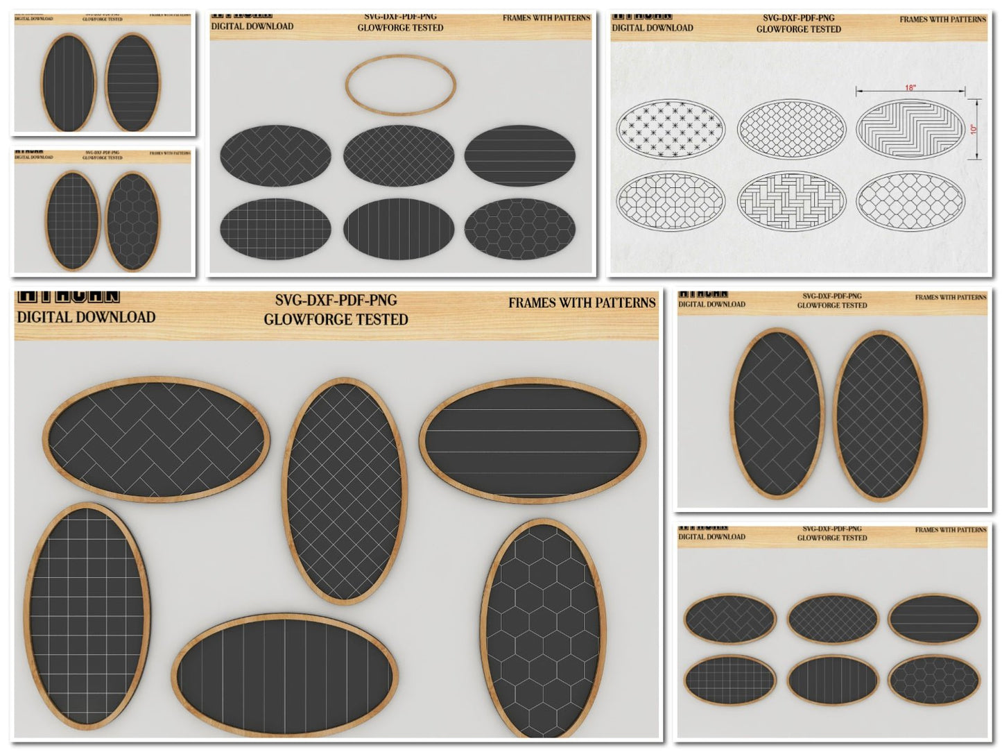 Patterns for Glowforge svg - Herringbone Subway Tile - Hexagon Pattern laser cut files 419
