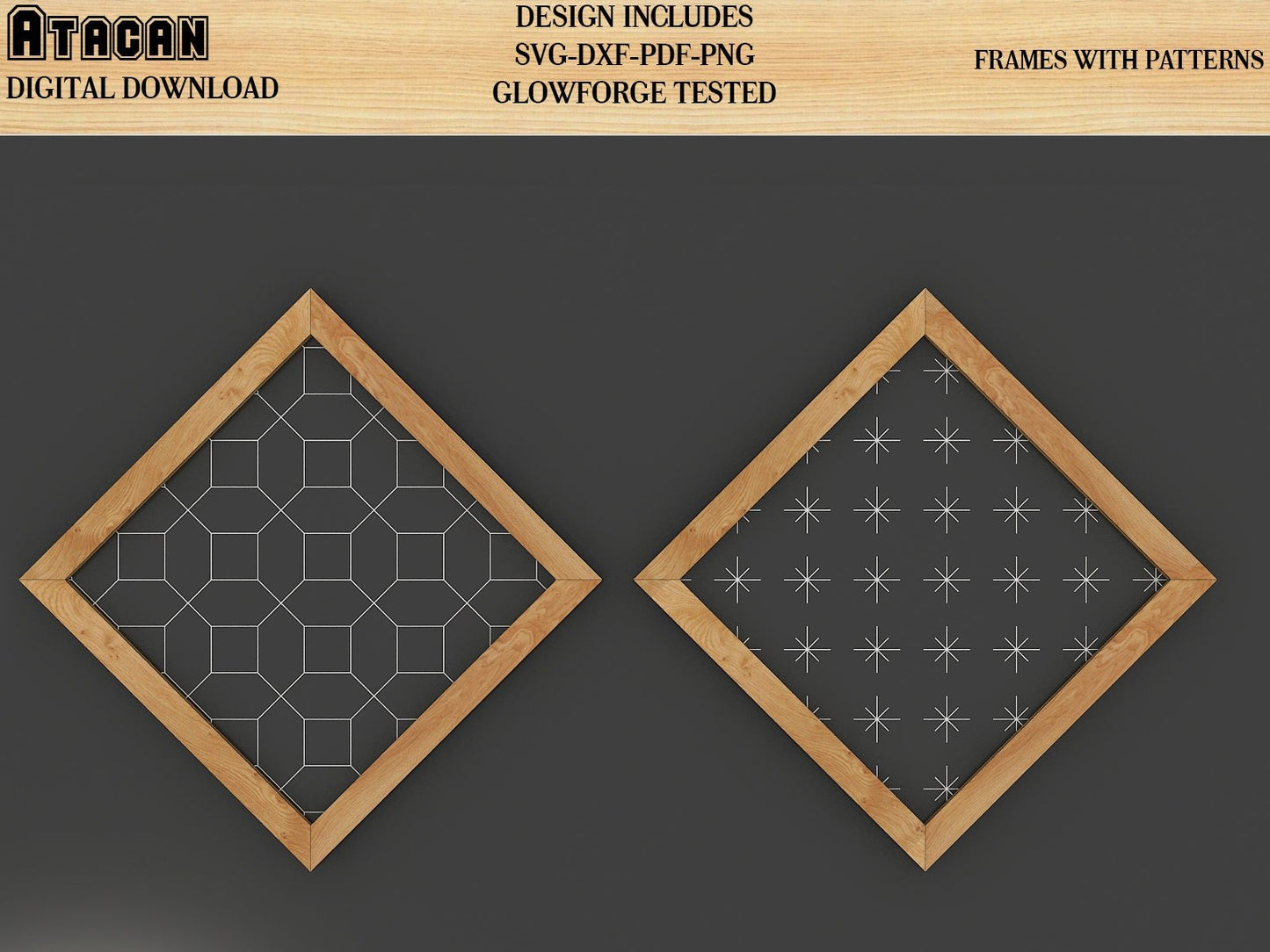 Patterns for Glowforge svg Herringbone Wire netting Diamond Tile Brick Stars and Wood lines Pattern laser cut files 160