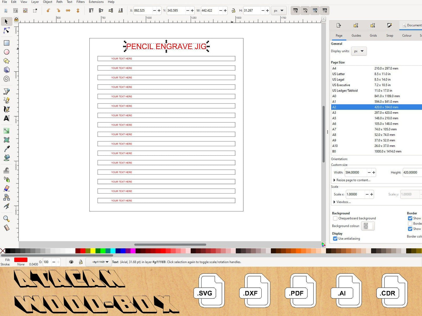 Pencil Jig for Laser Machines / Laser Cut SVG files / Laser Tool / Glowforge Pencil Digital Download 183