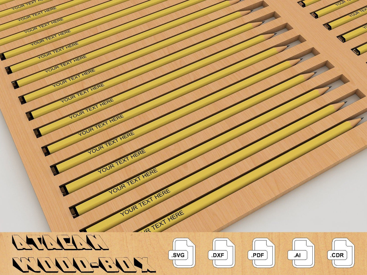 Pencil Jig for Laser Machines / Laser Cut SVG files / Laser Tool / Glowforge Pencil Digital Download 183