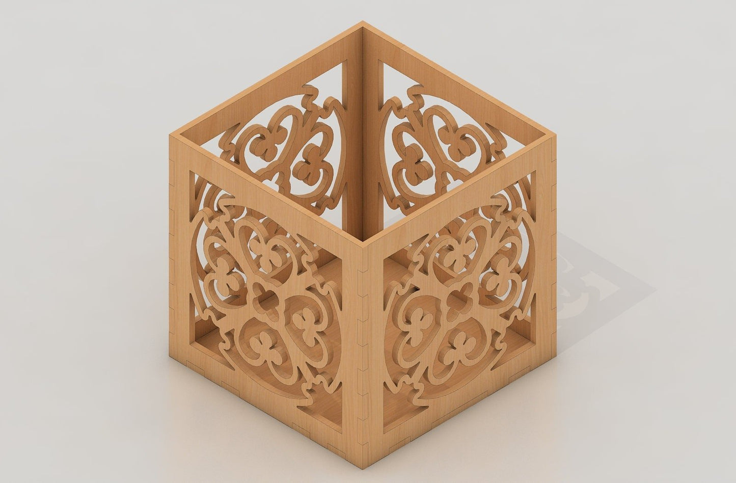Pencil Storage Box Laser cut files / Box Glowforge Files / Gift box CNC files 379